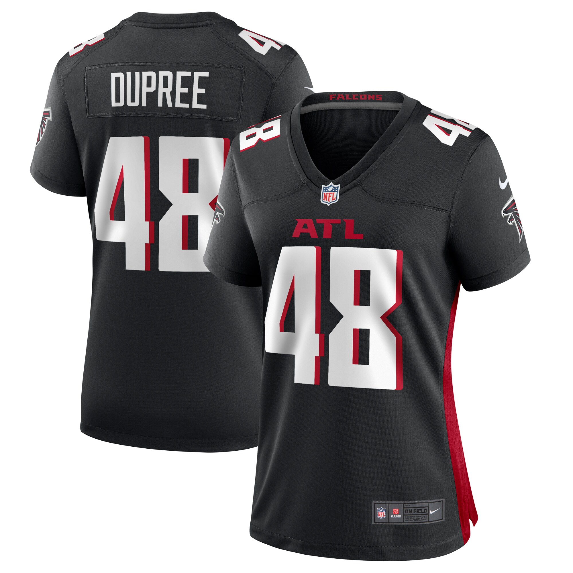 Bud Dupree Atlanta Falcons  Women's Game Player Jersey - Black