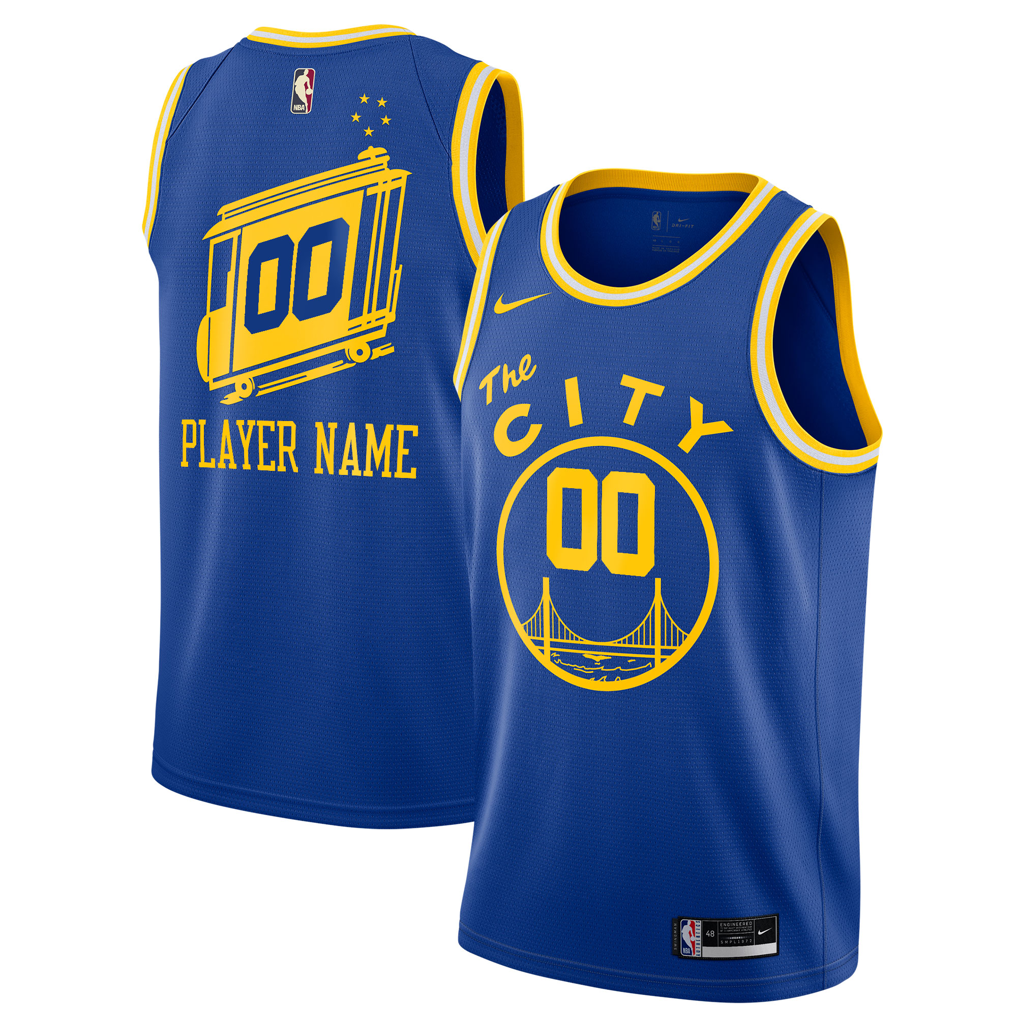 Golden State Warriors  2020\/21 Hardwood Classics Swingman Custom Jersey - Blue