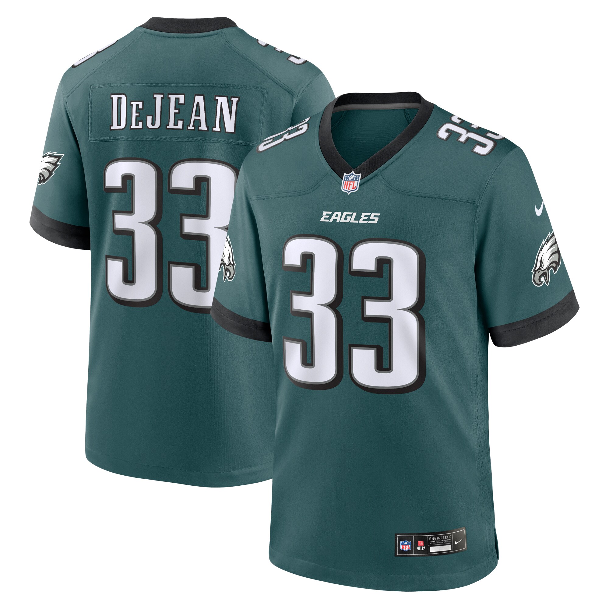 Cooper DeJean Philadelphia Eagles  2024 NFL Draft Game Jersey - Green