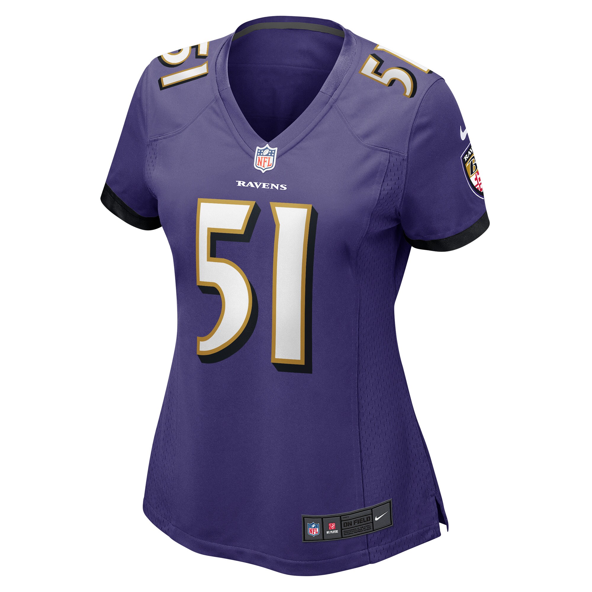 Josh Ross Baltimore Ravens  Women's Game Player Jersey - Purple
