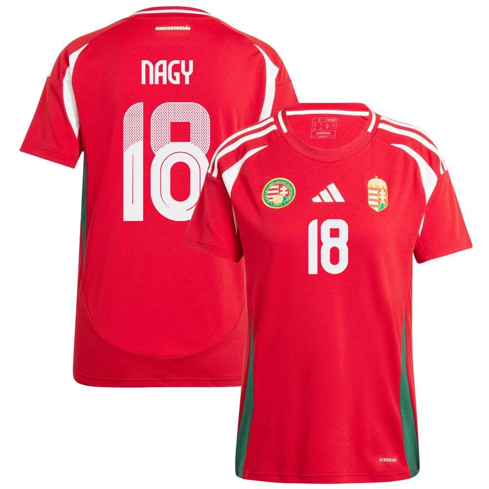 Zsolt Nagy 18 Hungary National Team 2024/25 Home WOMEN Jersey - Red