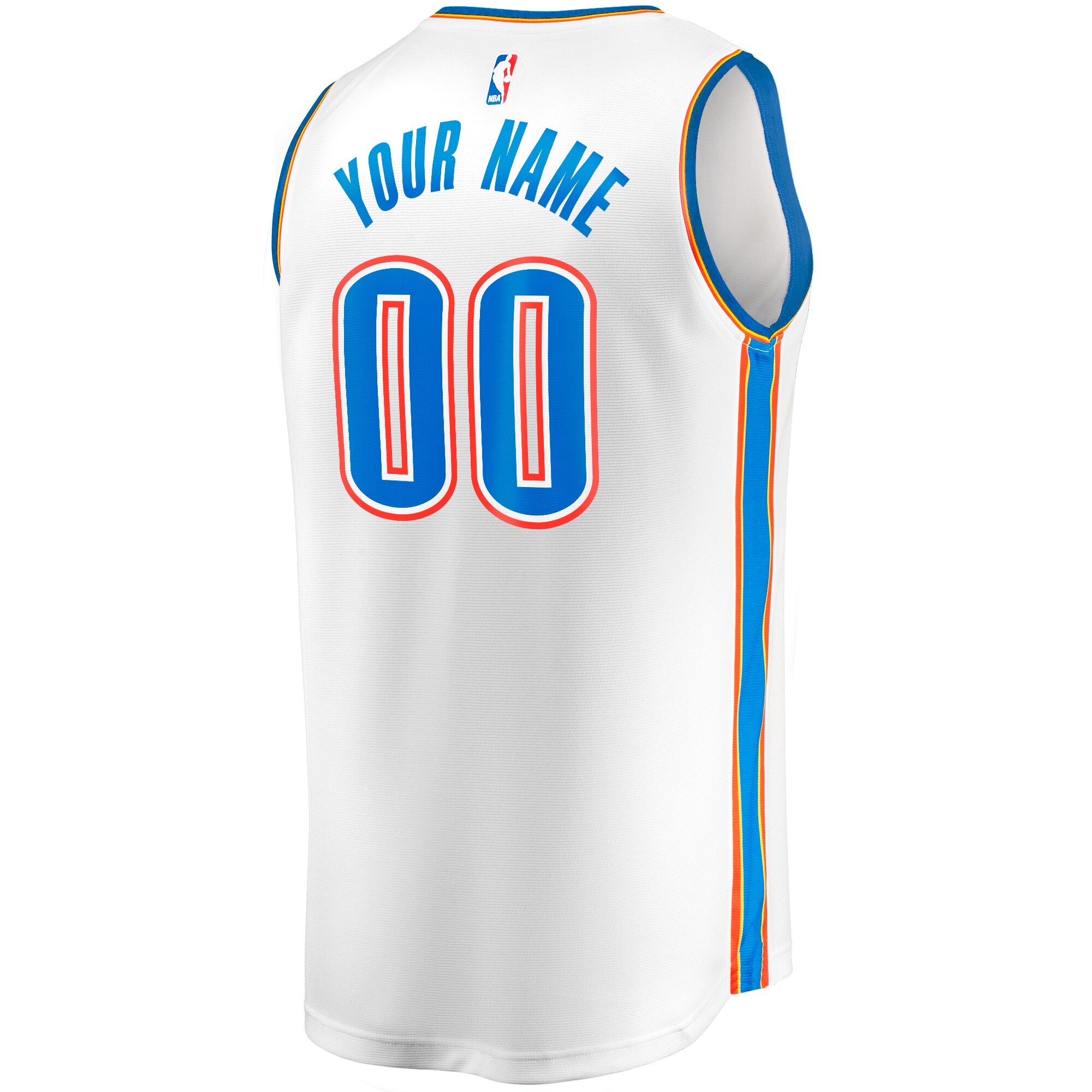 Oklahoma City Thunder Fanatics Fast Break Custom Replica Jersey - White - Association Edition