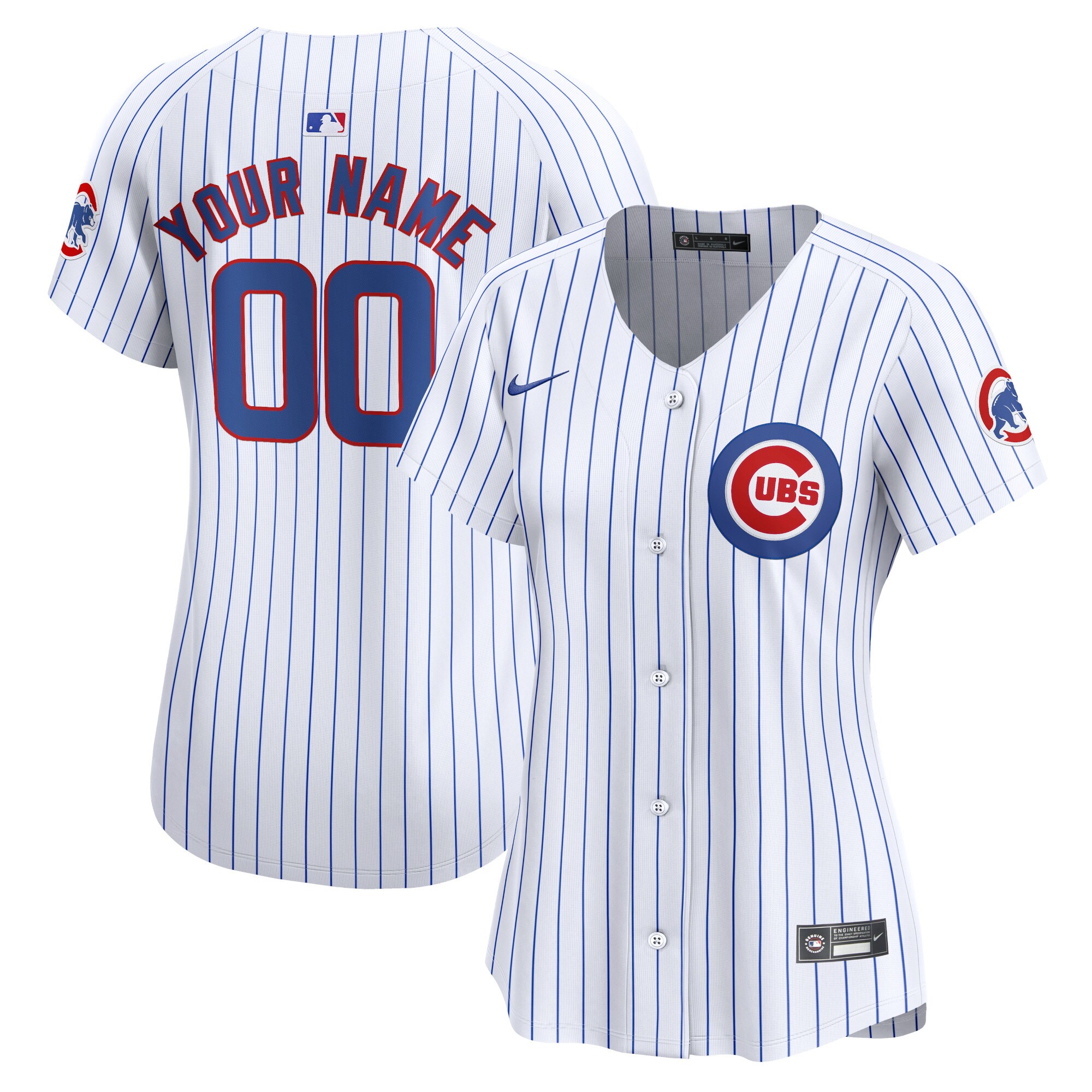 Chicago Cubs  Women's Home Limited Custom Jersey - White
