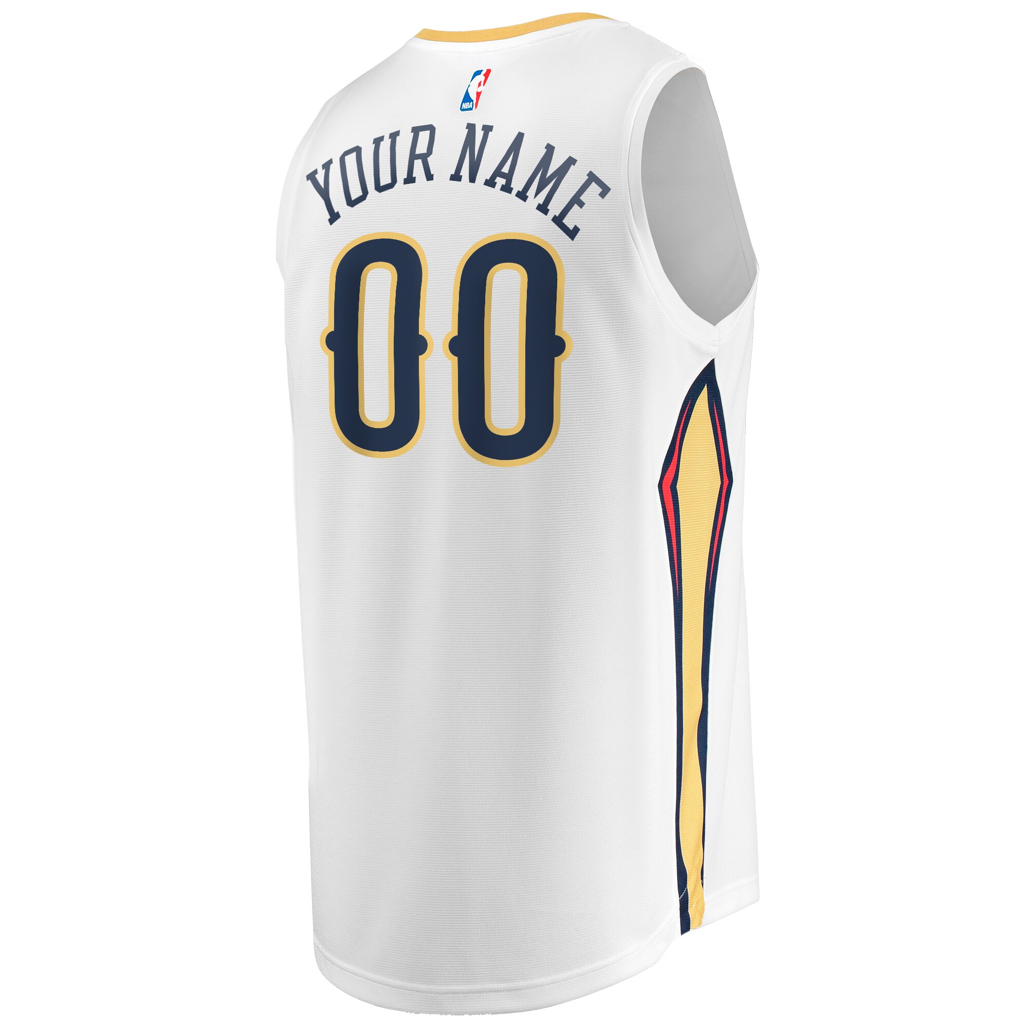 New Orleans Pelicans Fanatics Youth Fast Break Replica Custom Jersey - Association Edition - White