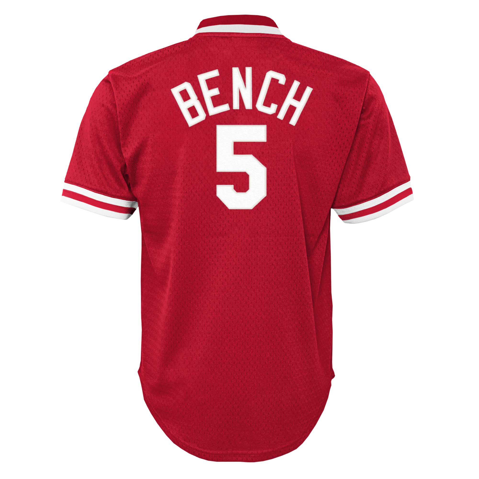 Johnny Bench Cincinnati Reds Mitchell & Ness Youth Cooperstown Collection\u00c2\u00a0Mesh Batting Practice Jersey - Red
