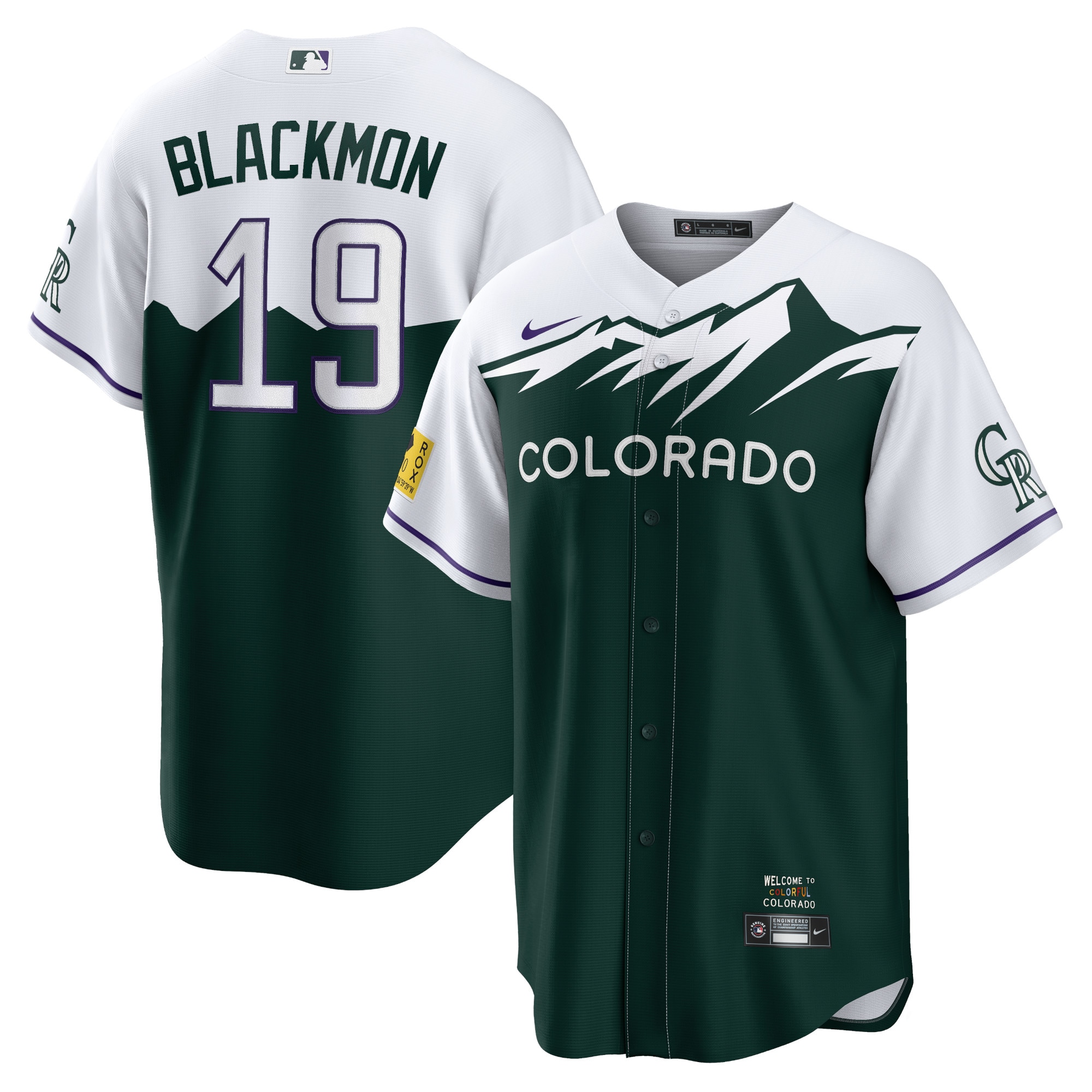 Charlie Blackmon Colorado Rockies  City Connect Replica Player Jersey - Green