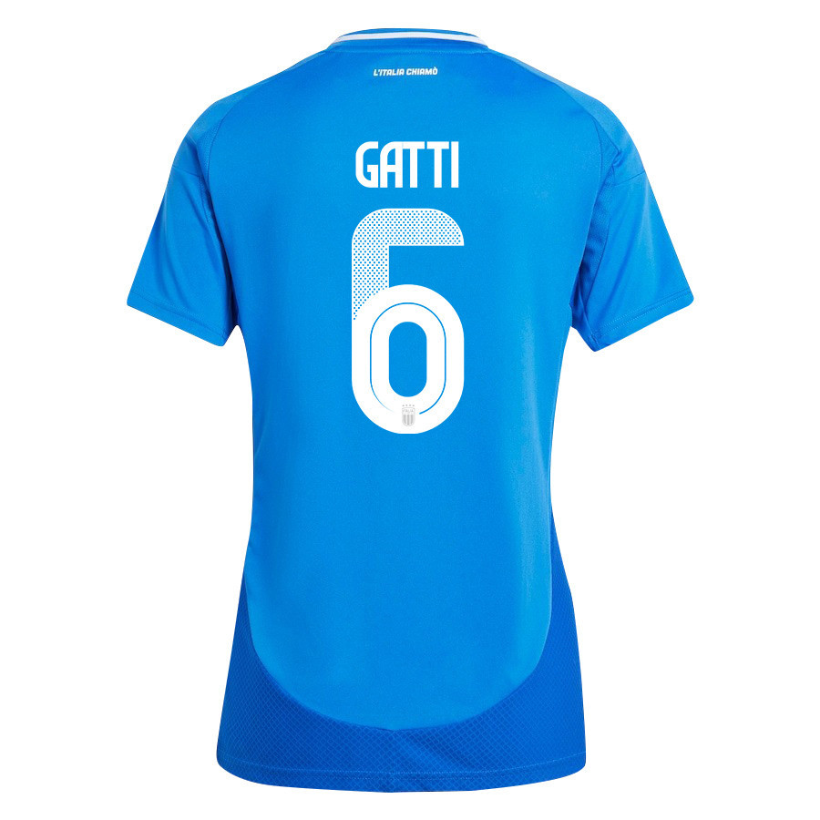 Federico Gatti 6 Italy National Team 2024/25 Home Women Jersey - Blue