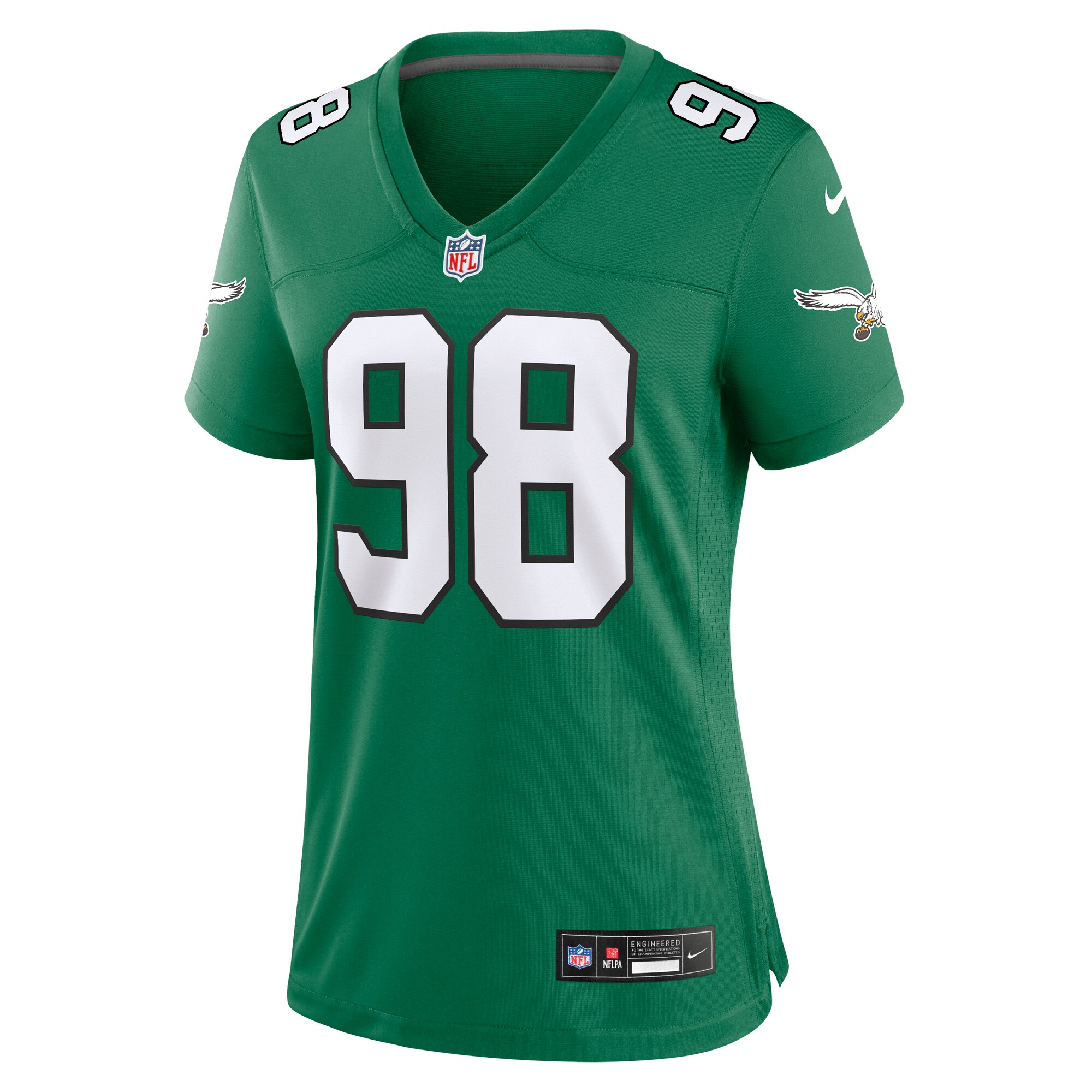 Jalen Carter Philadelphia Eagles  Women's Alternate Game Jersey - Kelly Green