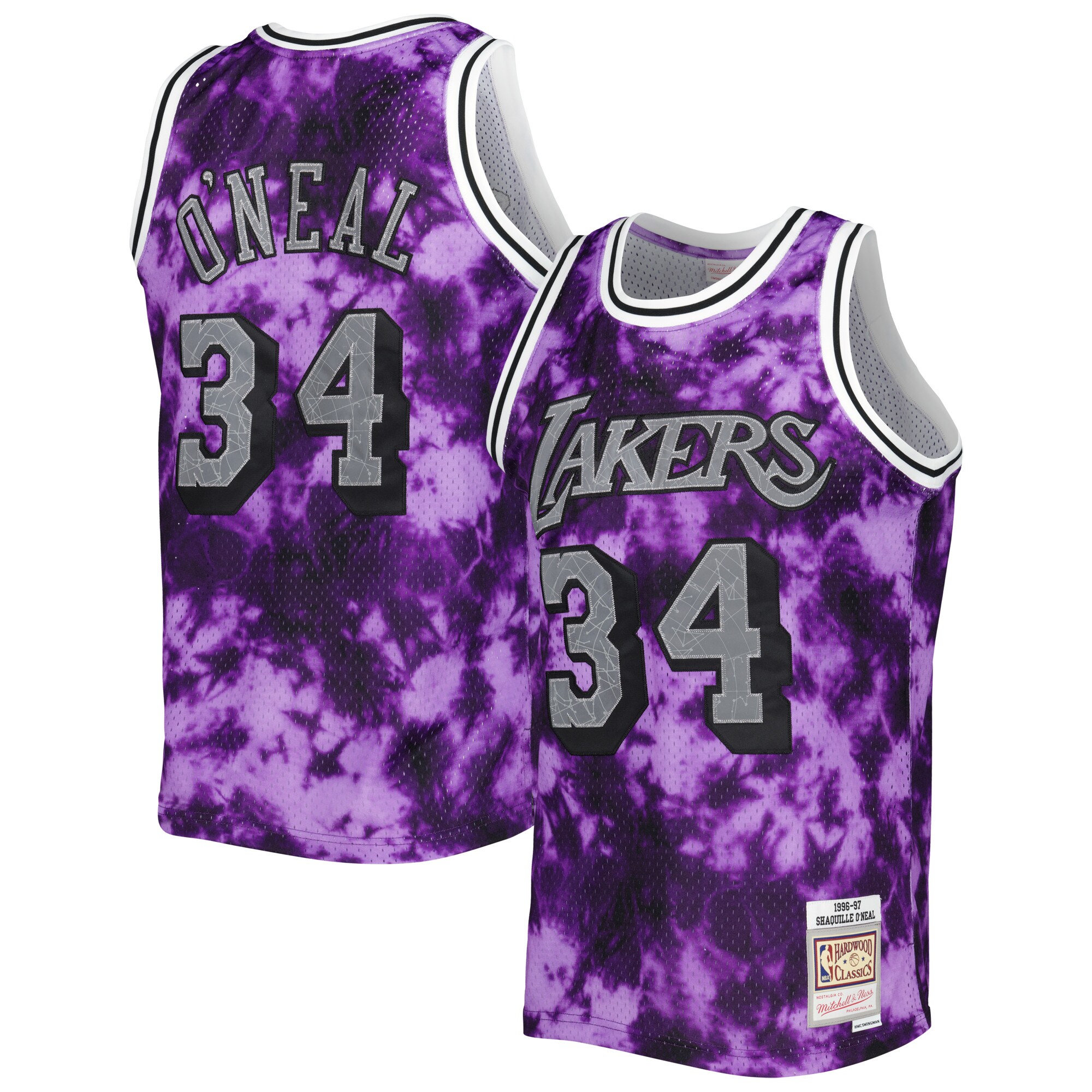 Shaquille O'Neal Los Angeles Lakers Mitchell & Ness 1996\/97 Galaxy Swingman Jersey - Purple