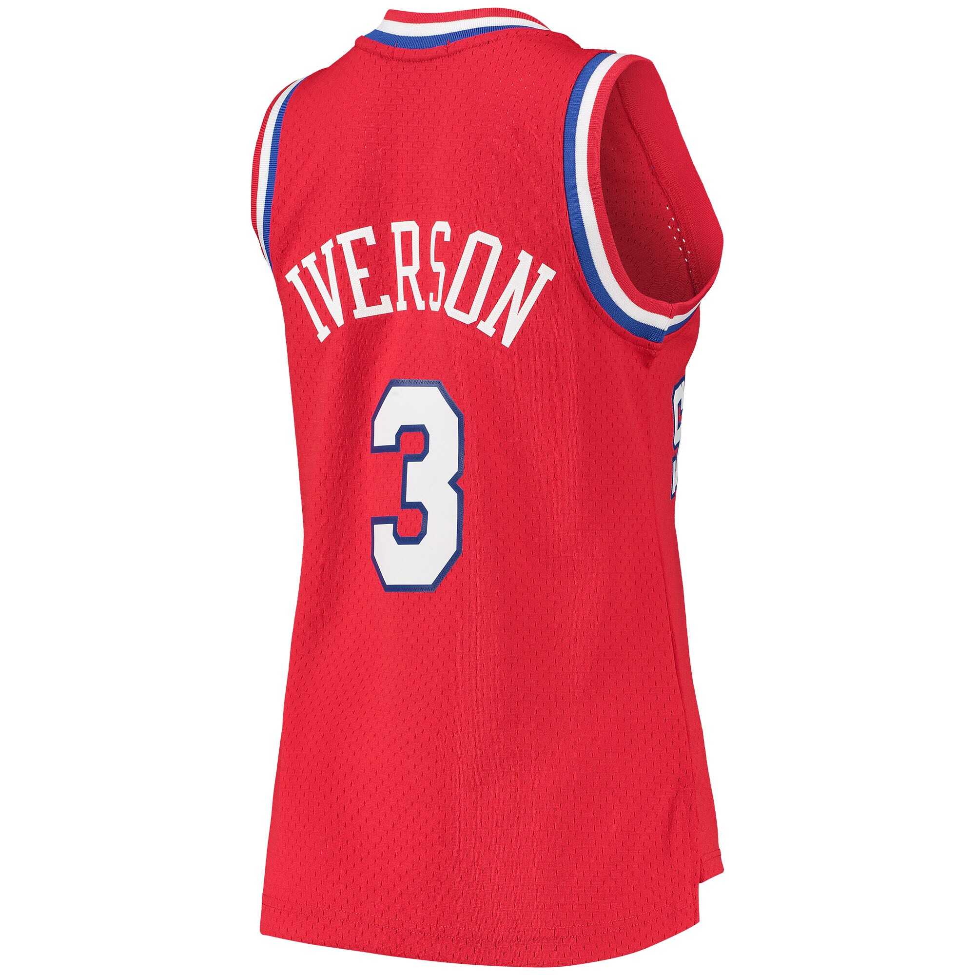 Allen Iverson Philadelphia 76ers Mitchell & Ness Women's 2002\/03 Hardwood Classics Swingman Jersey - Red