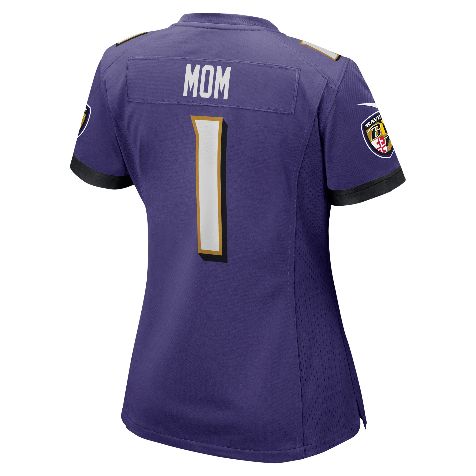 Number 1 Mom Baltimore Ravens  Women's Game Jersey - Purple