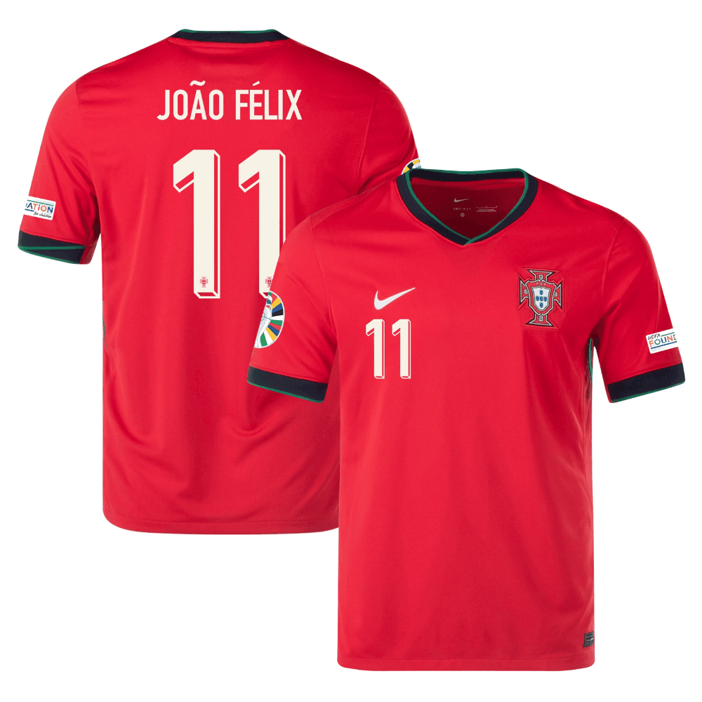 João Félix 11 Portugal National Team 2024 Home Men Jersey - Red
