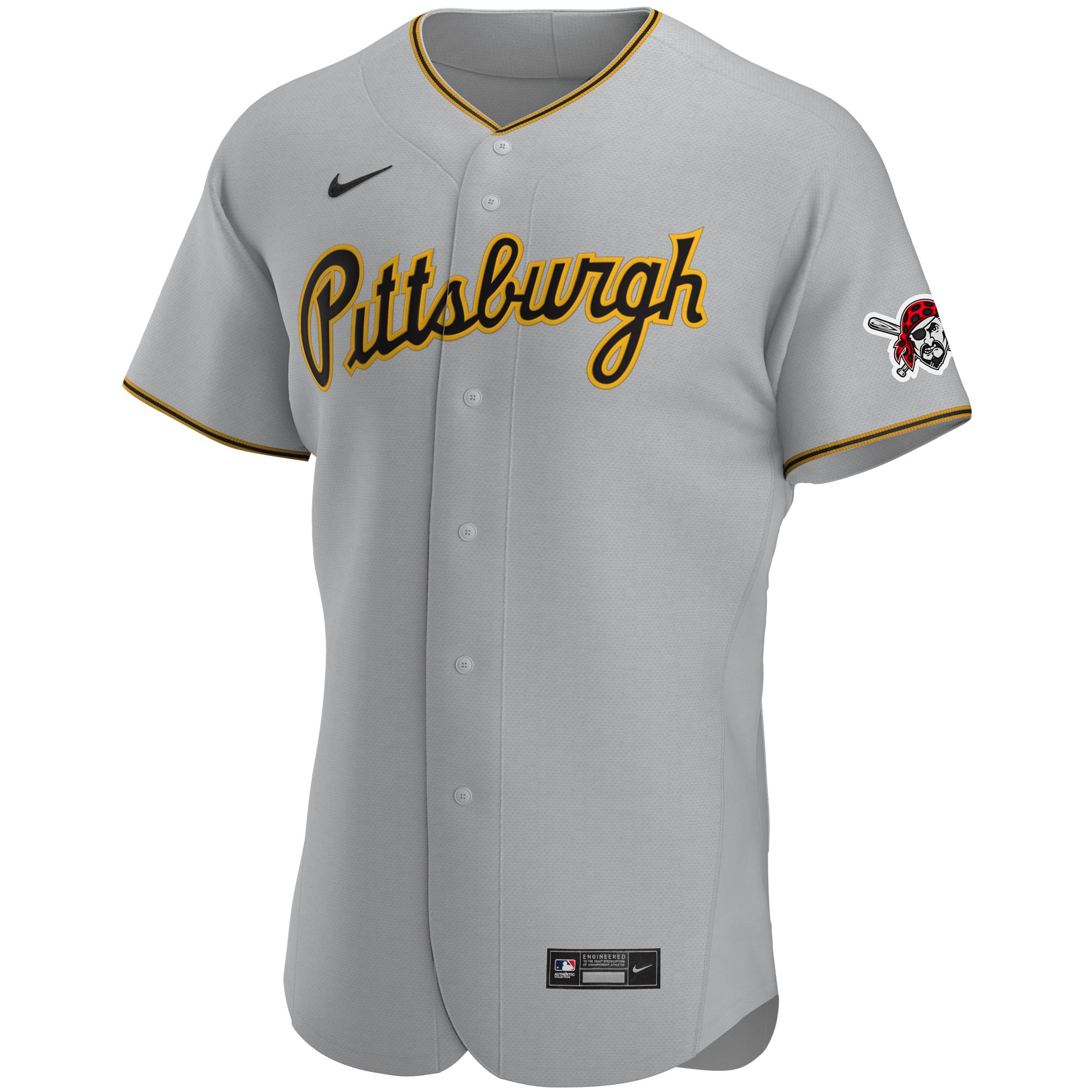 Pittsburgh Pirates  Road Authentic Team Jersey - Gray