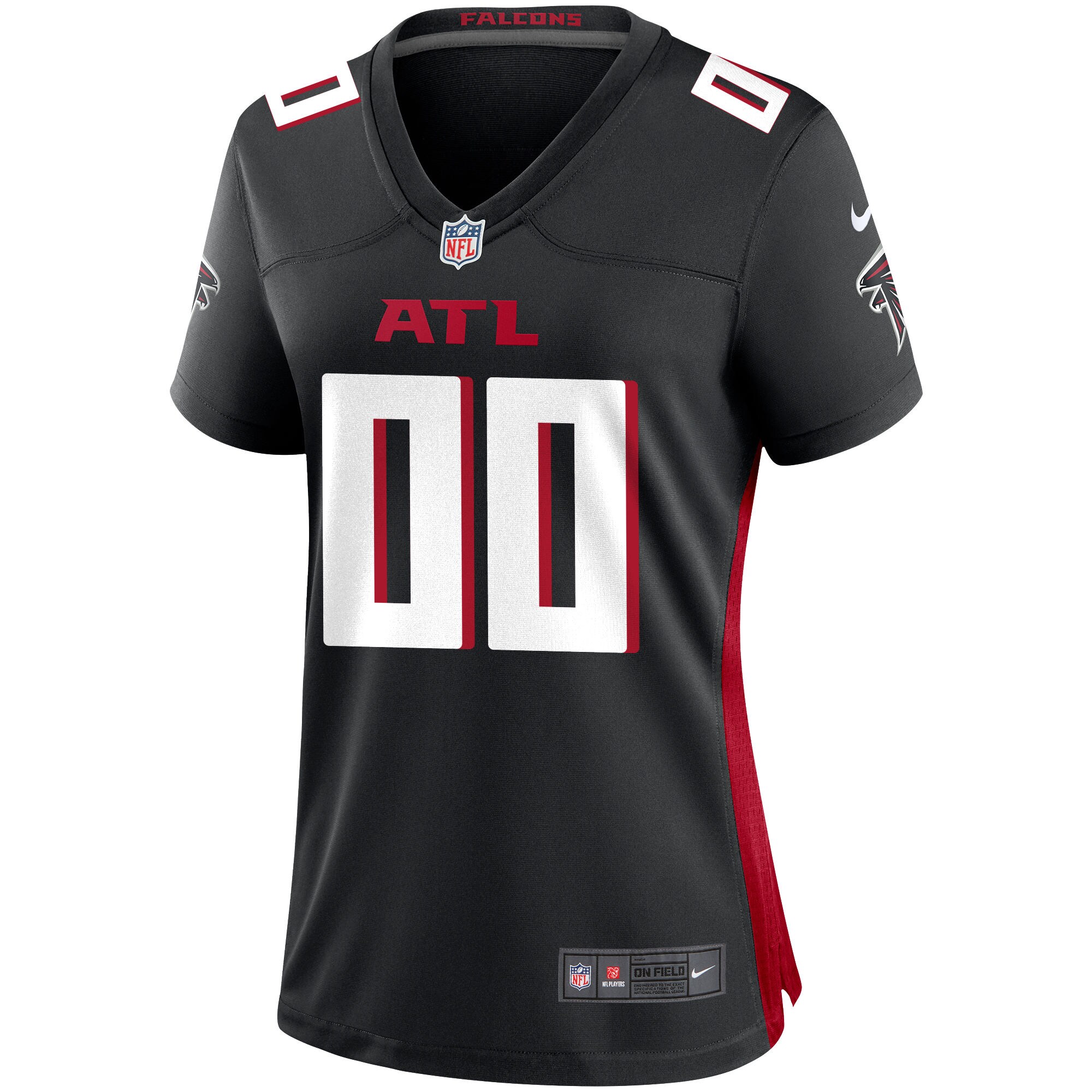 Atlanta Falcons Women's Custom Game Jersey - Black