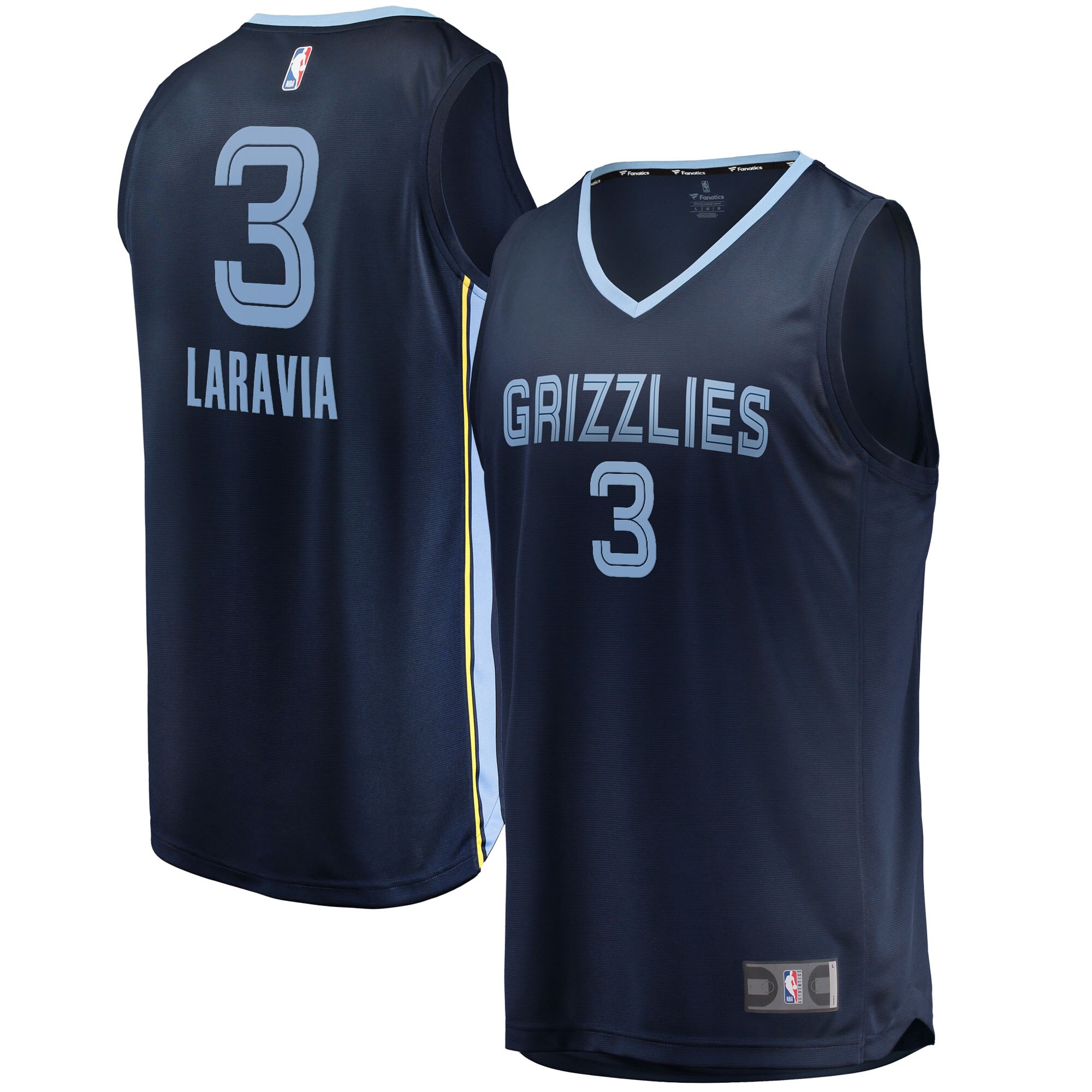 Jake LaRavia Memphis Grizzlies Fanatics Fast Break Replica Player Jersey - Icon Edition - Navy