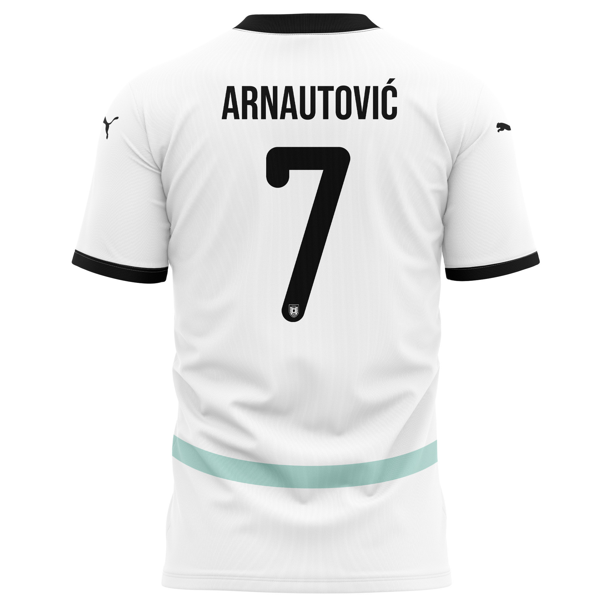 Marko Arnautović 7 Austria National Team 2024/25 Away Kits AOP T-shirt - White