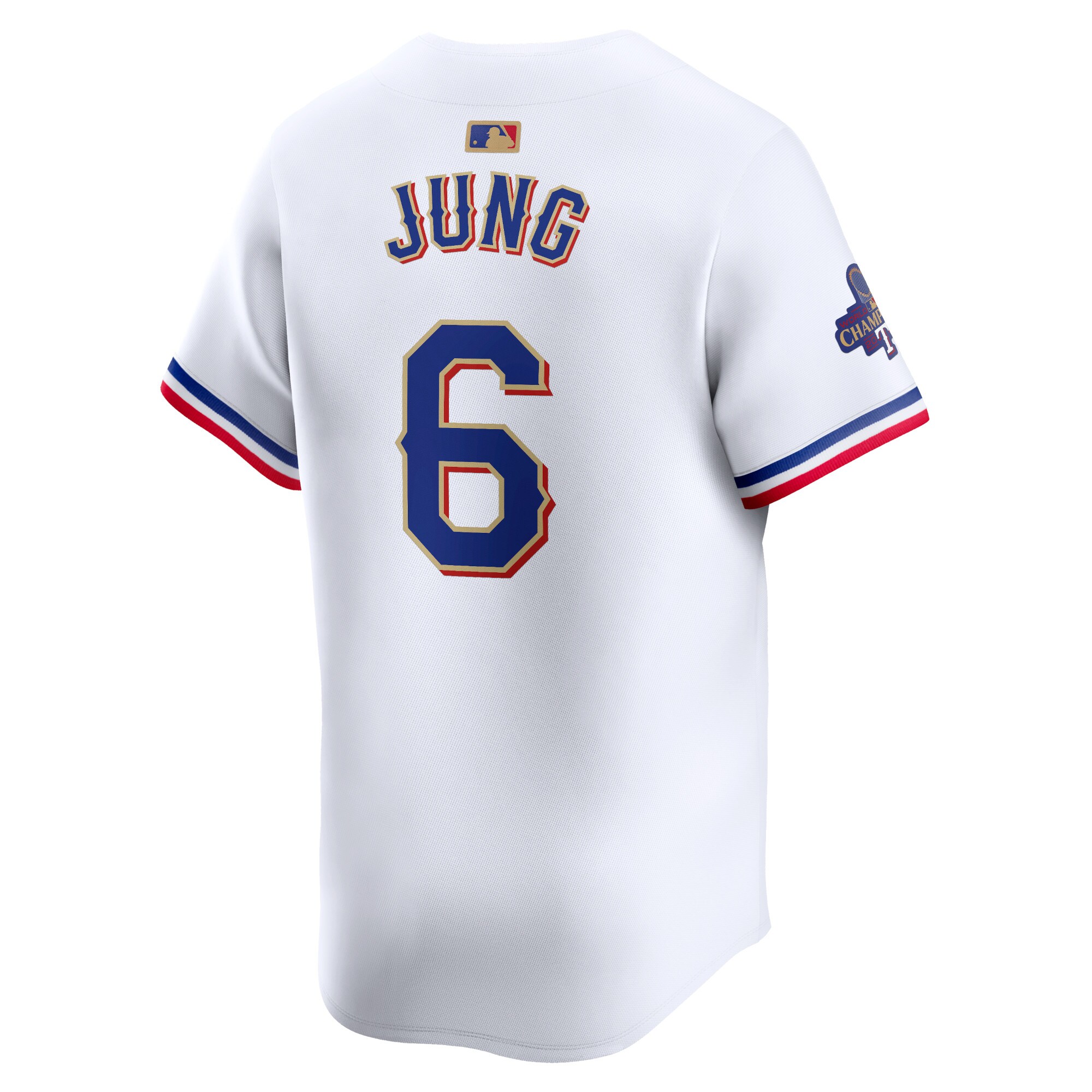 Josh Jung Texas Rangers  2024 Gold Collection Limited Player Jersey\u00c2\u00a0\u00e2\u20ac\u201c White