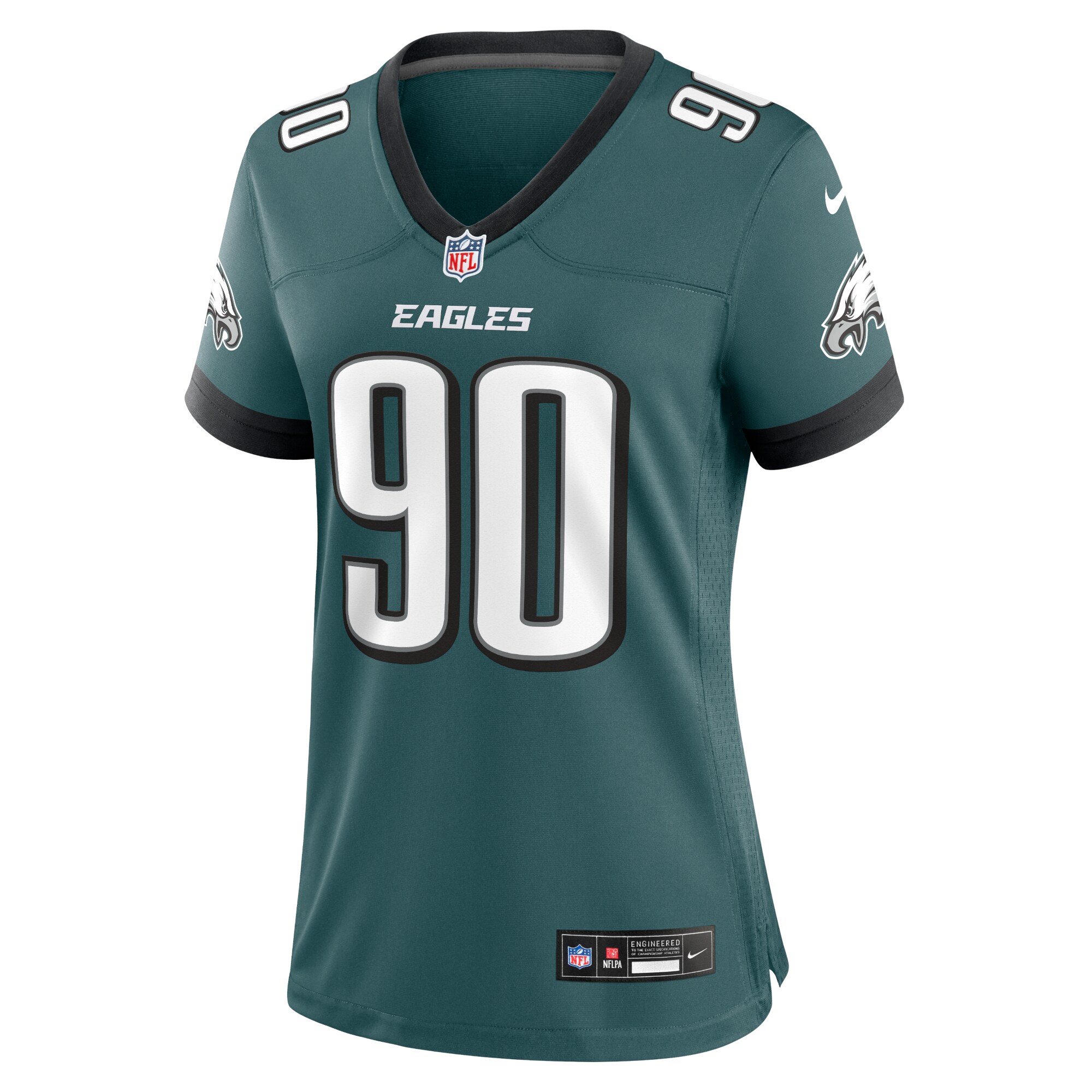 Jordan Davis Philadelphia Eagles  Women's Team Game Jersey - Midnight Green