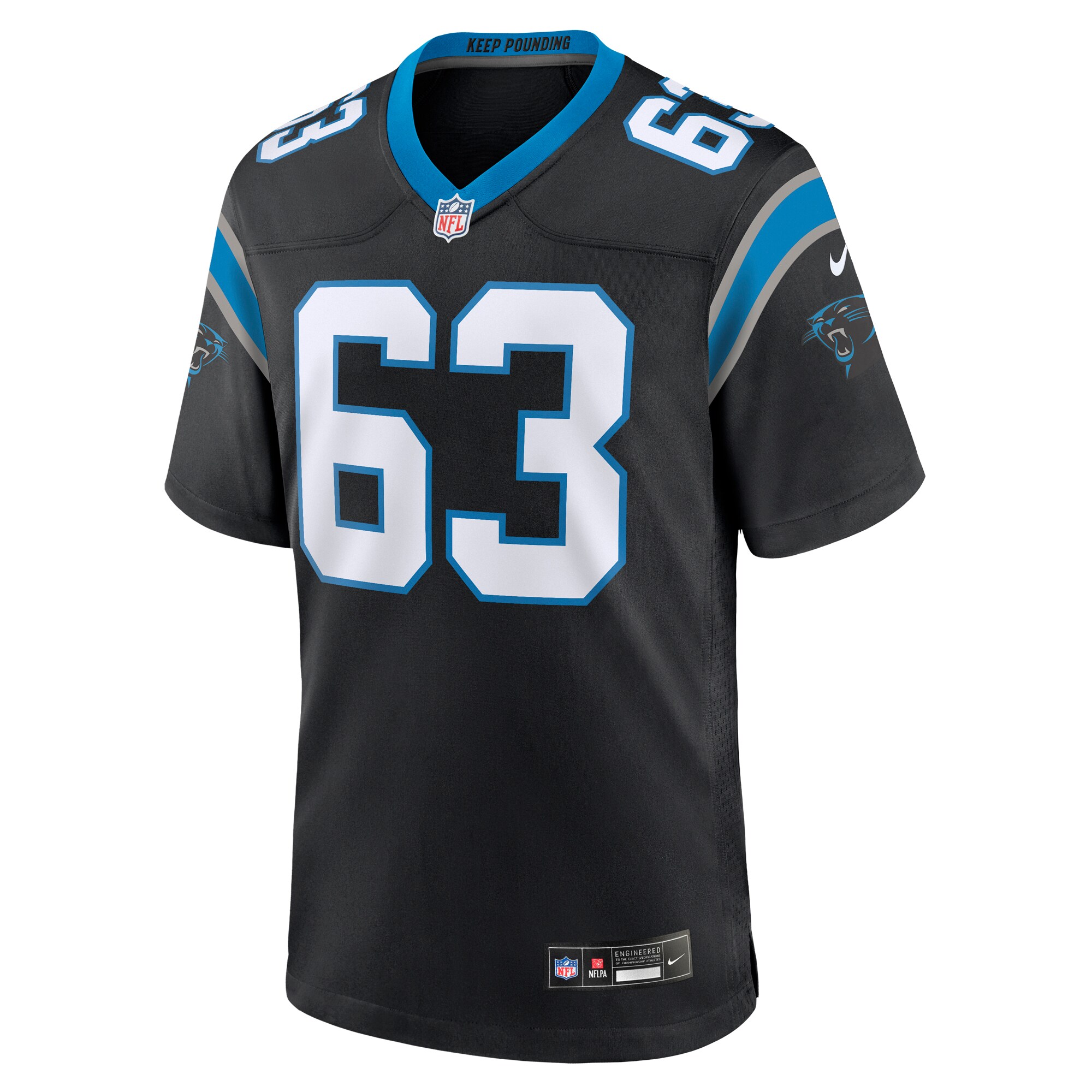 Austin Corbett Carolina Panthers  Team Game Jersey - Black