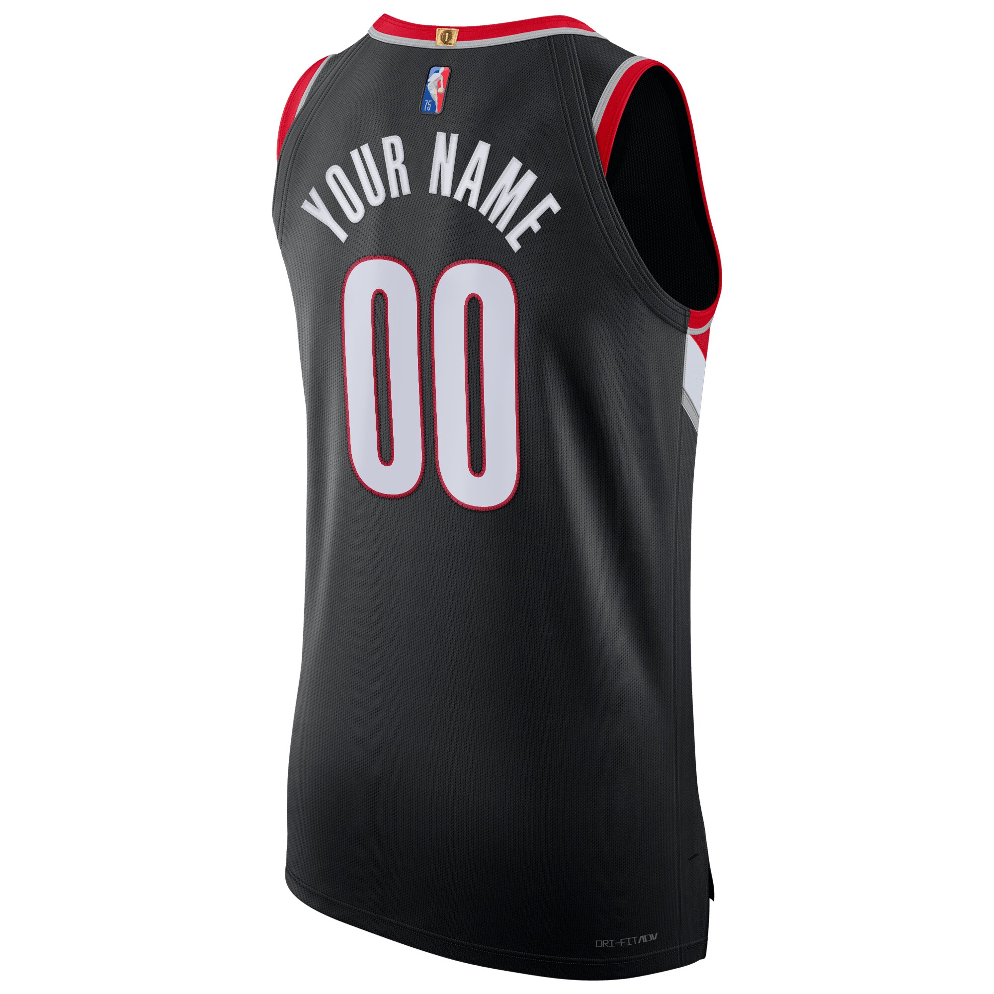 Portland Trail Blazers  2021\/22 Diamond Authentic Custom Jersey - Icon Edition - Black
