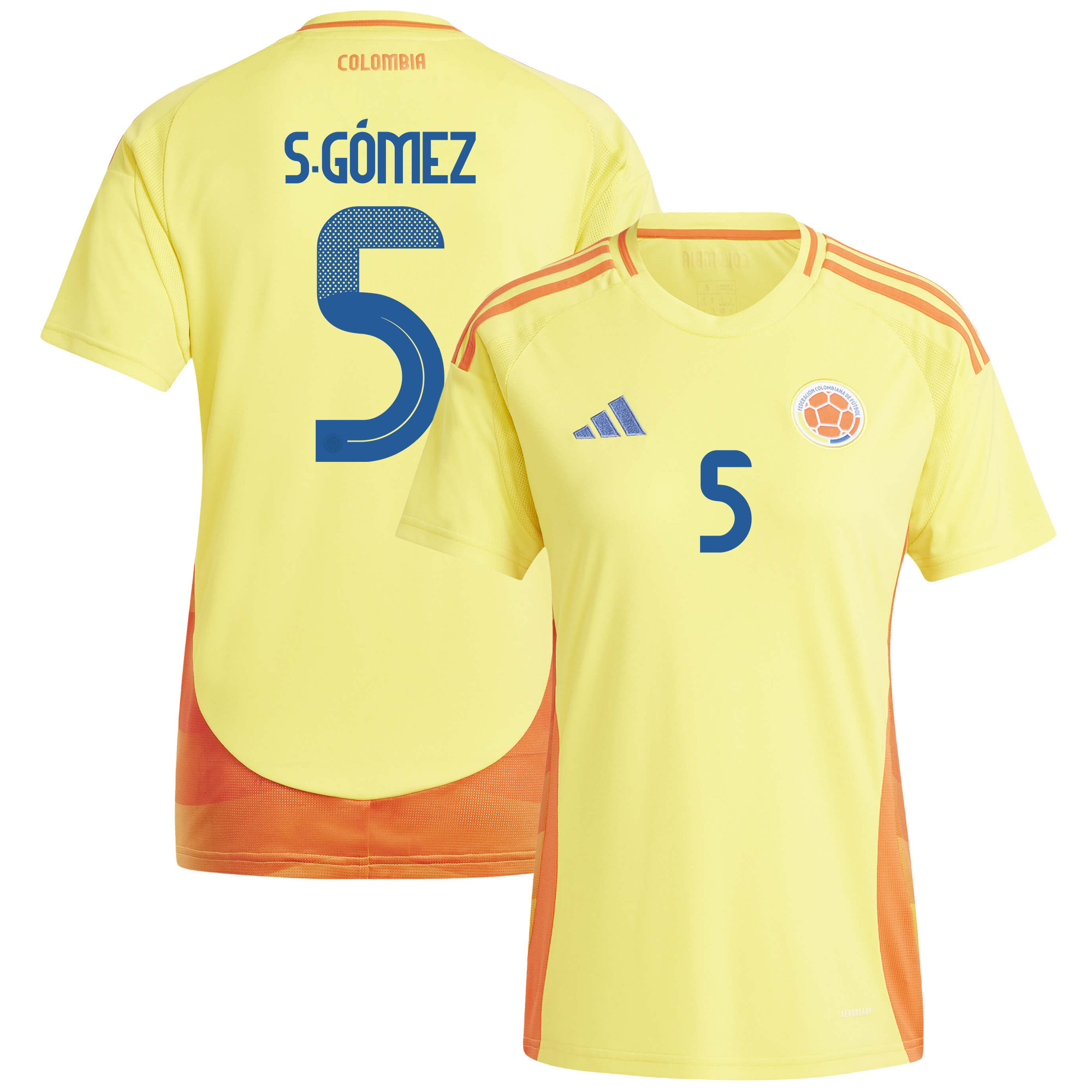 Sebastián Gómez 5 Colombia National Team 2024/25 Home Women Jersey - Yellow