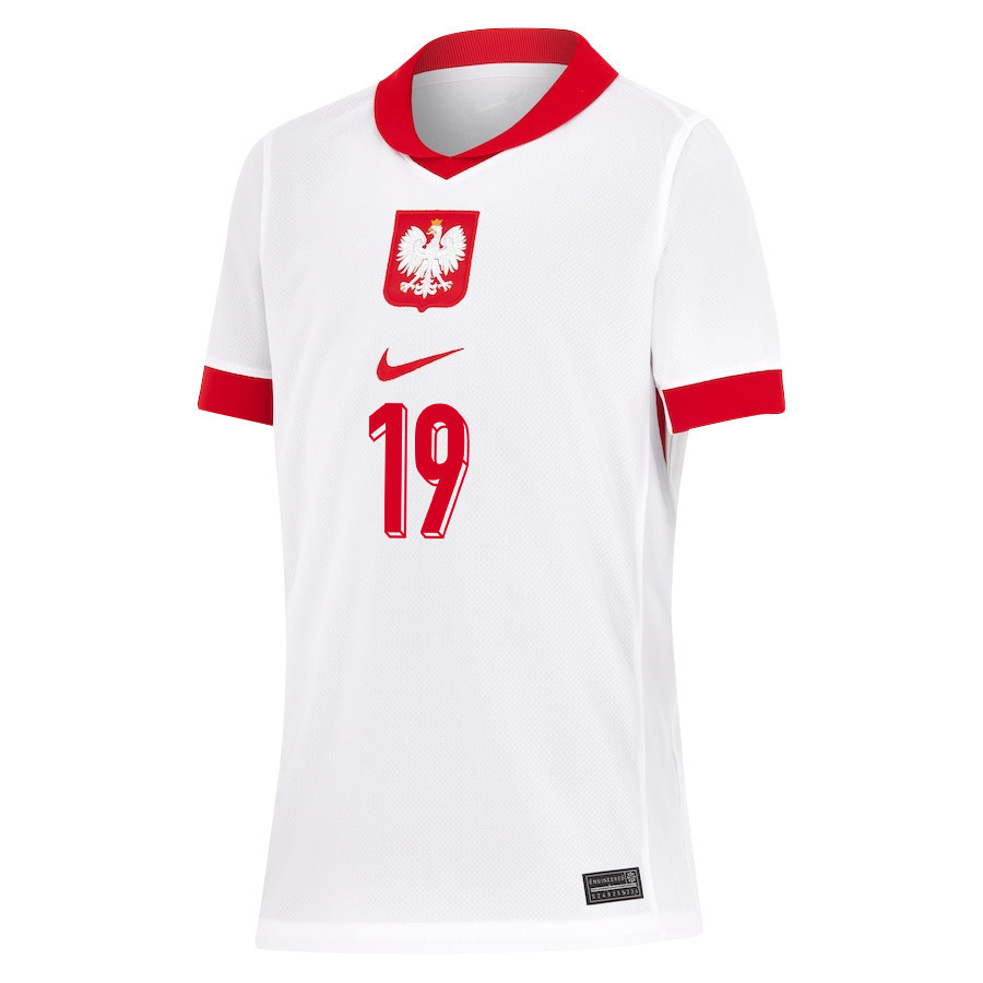 Przemysław Frankowski 19 Poland National Team 2024/25 Home YOUTH Jersey - White