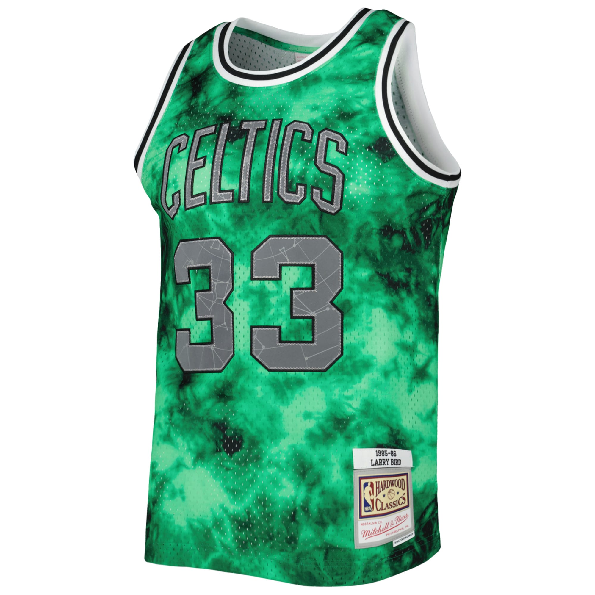 Larry Bird Boston Celtics Mitchell & Ness 1985\/86 Galaxy Swingman Jersey - Kelly Green