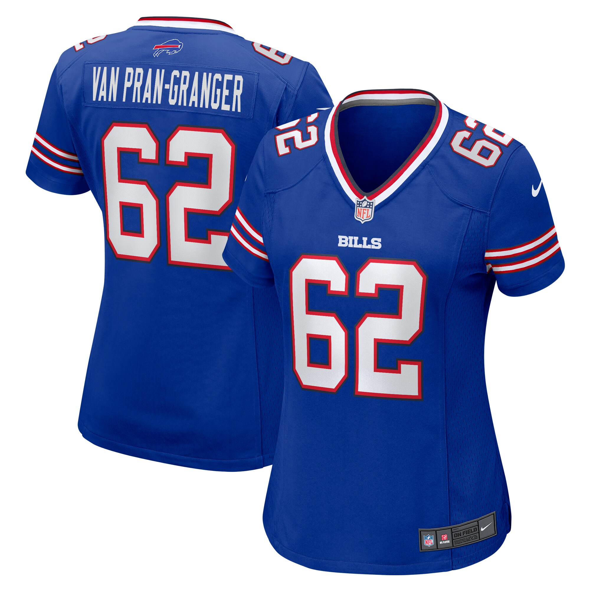 Sedrick Van Pran-Granger Buffalo Bills  Women's Game Jersey -  Royal