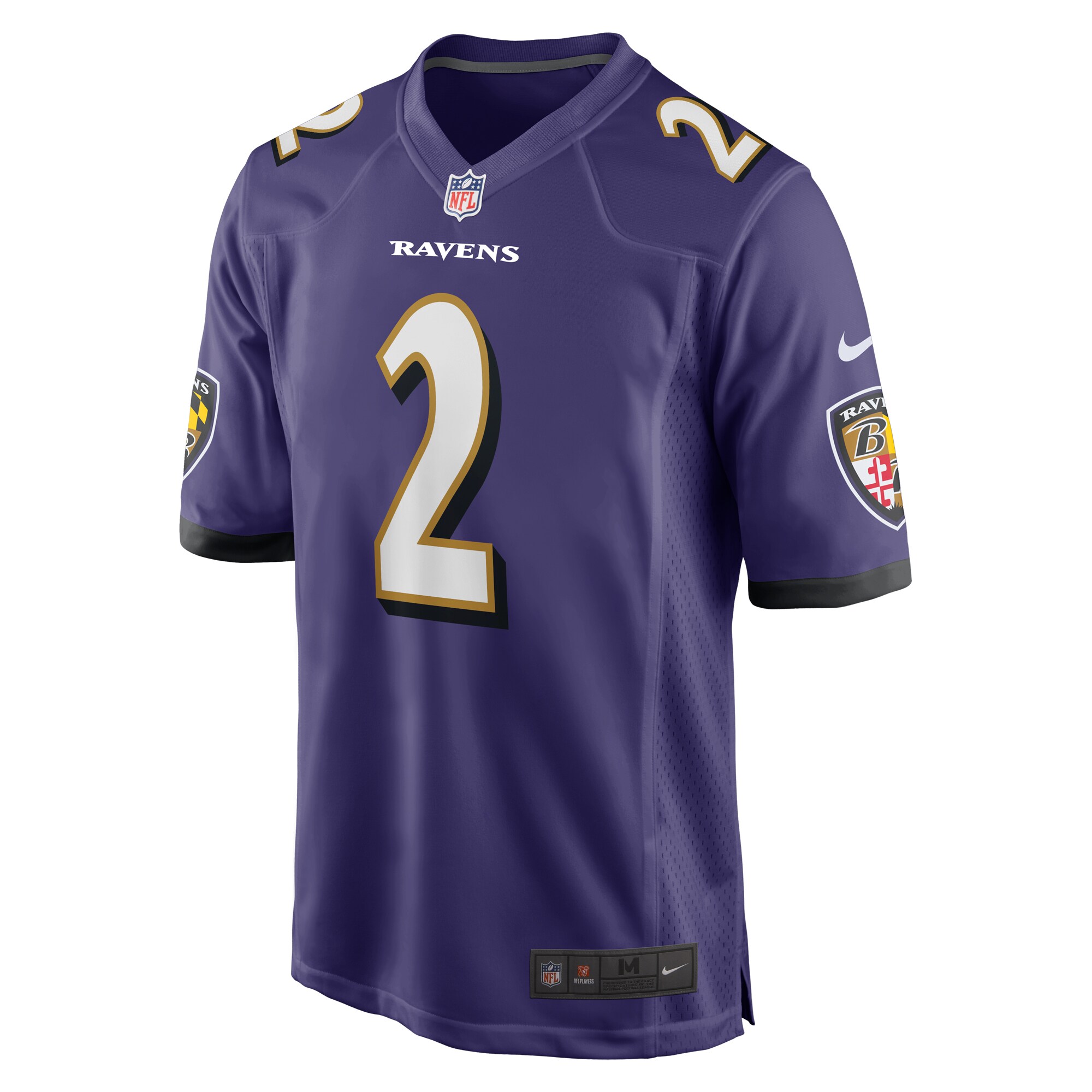 Nate Wiggins Baltimore Ravens  2024 NFL Draft First Round Pick Player Game Jersey - Purple