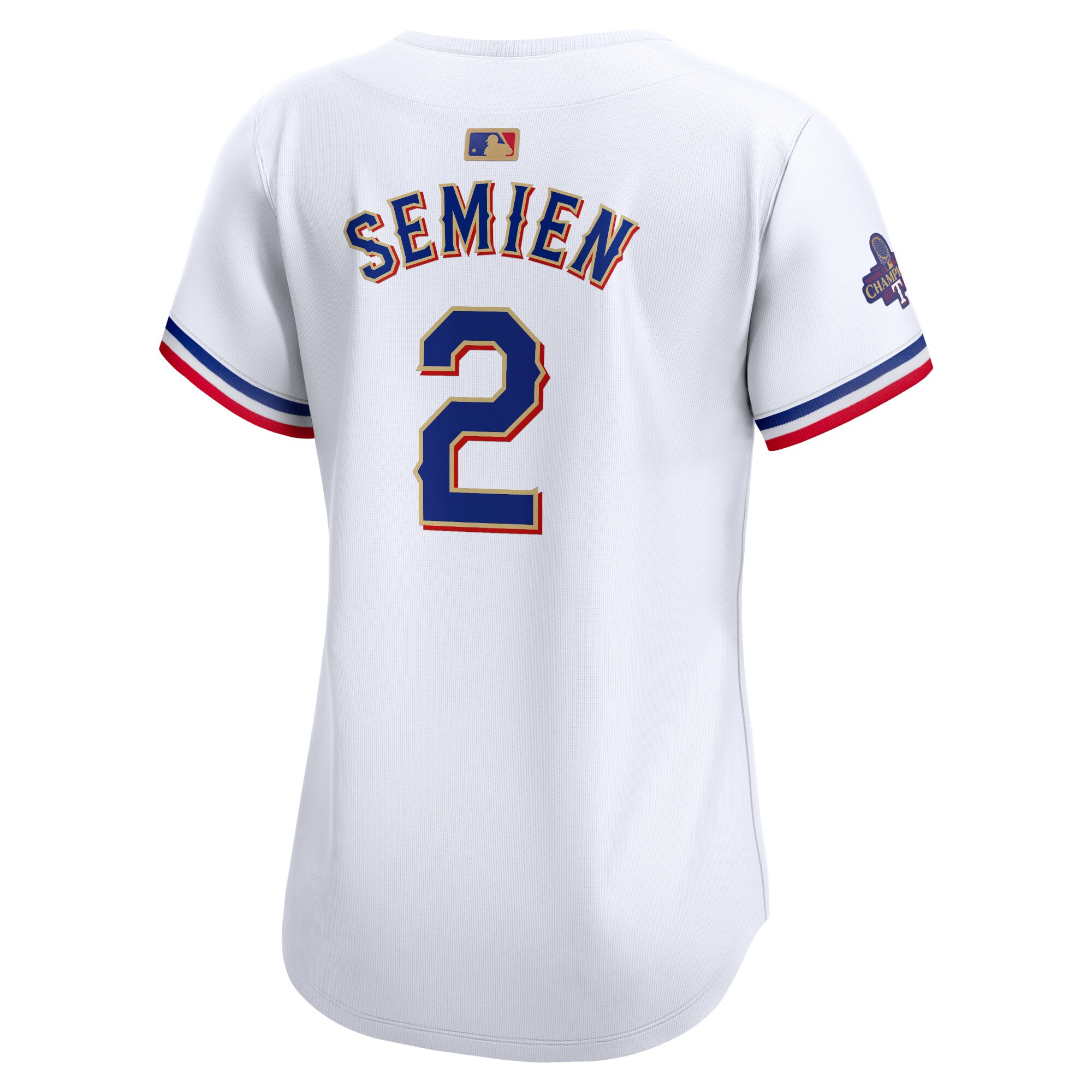 Marcus Semien Texas Rangers  Women's 2024 Gold Collection Limited Player Jersey\u00c2\u00a0\u00e2\u20ac\u201c White