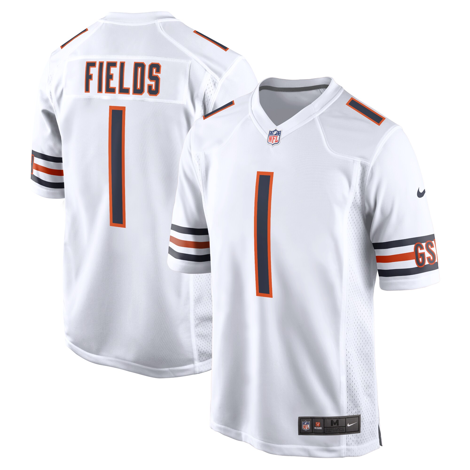 Justin Fields Chicago Bears  Youth Game Jersey - White