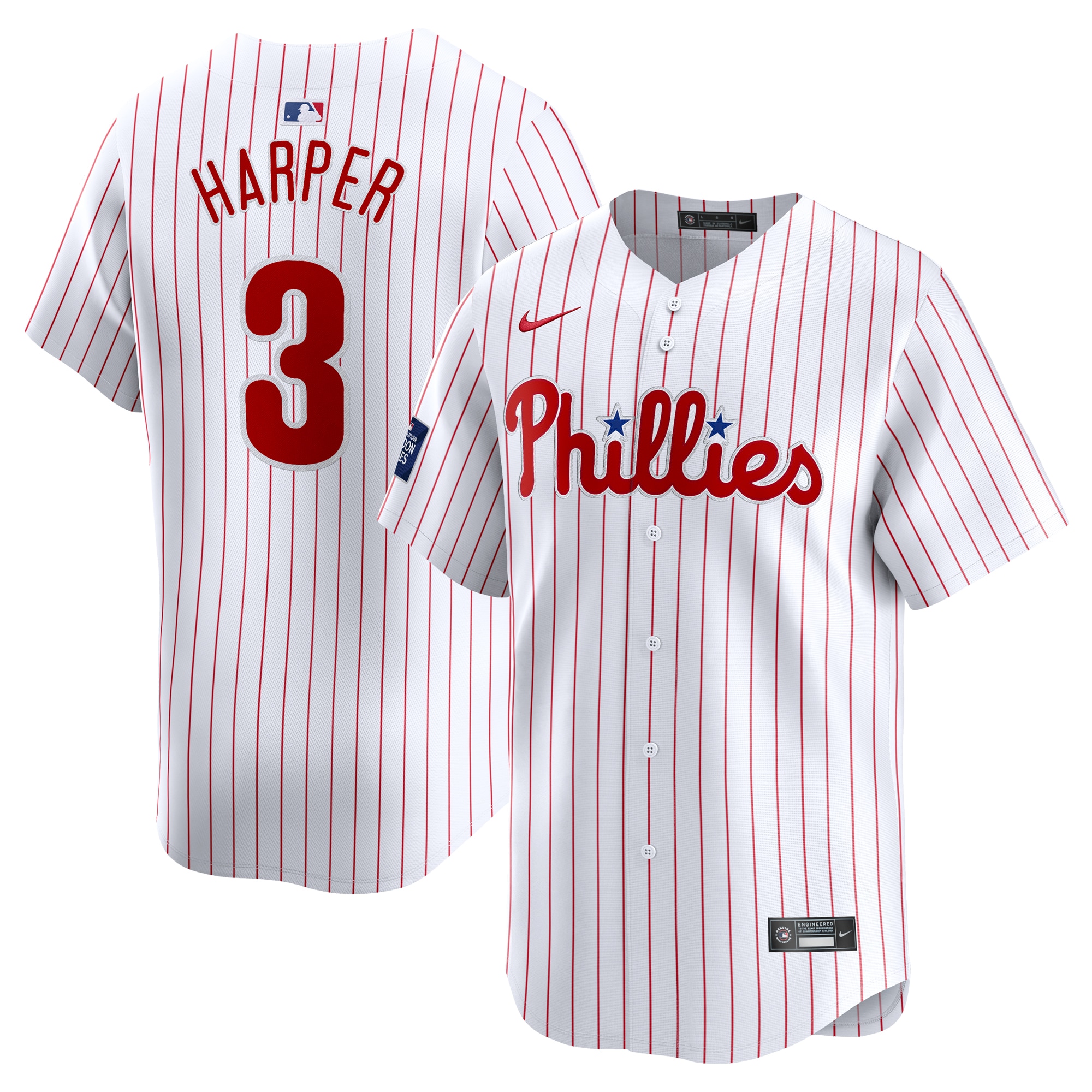 Bryce Harper Philadelphia Phillies  2024 MLB World Tour London Series Home Limited Player Jersey - White