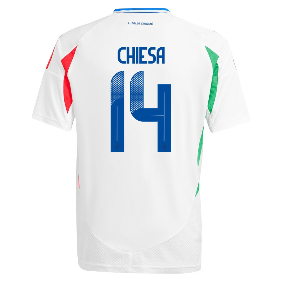 Federico Chiesa 14 Italy National Team 2024/25 Away YOUTH Jersey - White