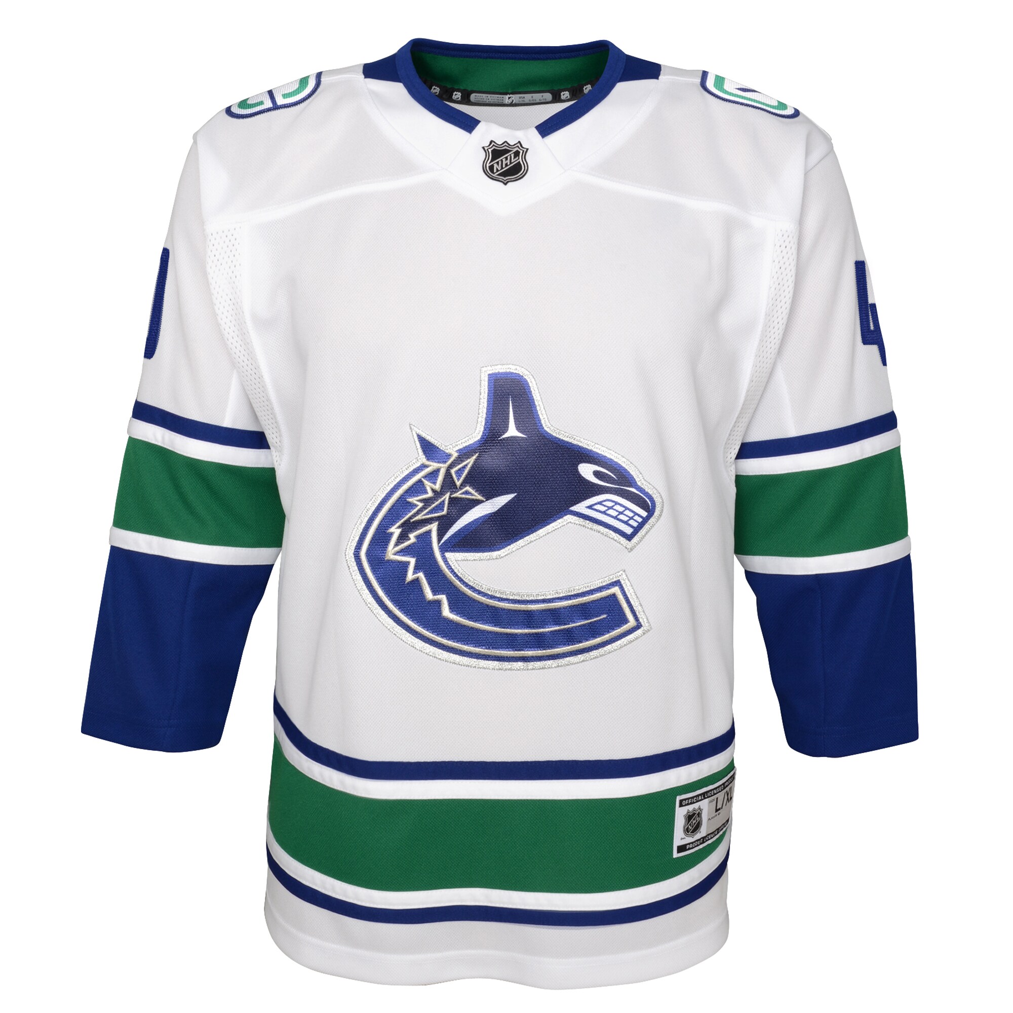 Elias Pettersson Vancouver Canucks Youth 2019\/20 Away Premier Player Jersey - White