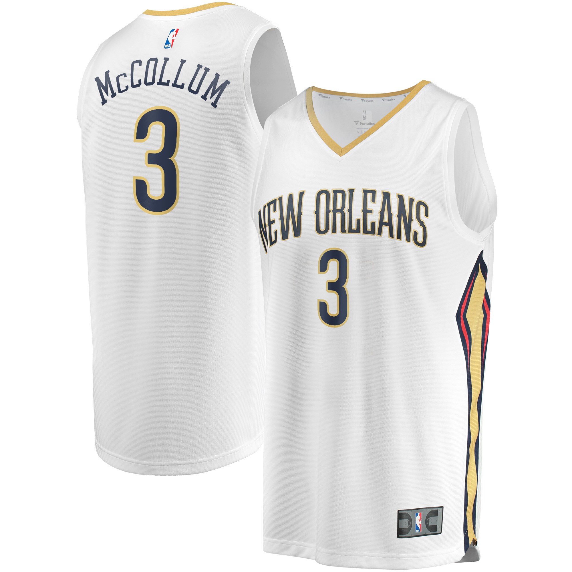 C.J. McCollum New Orleans Pelicans Fanatics Fast Break Replica Jersey - Association Edition - White