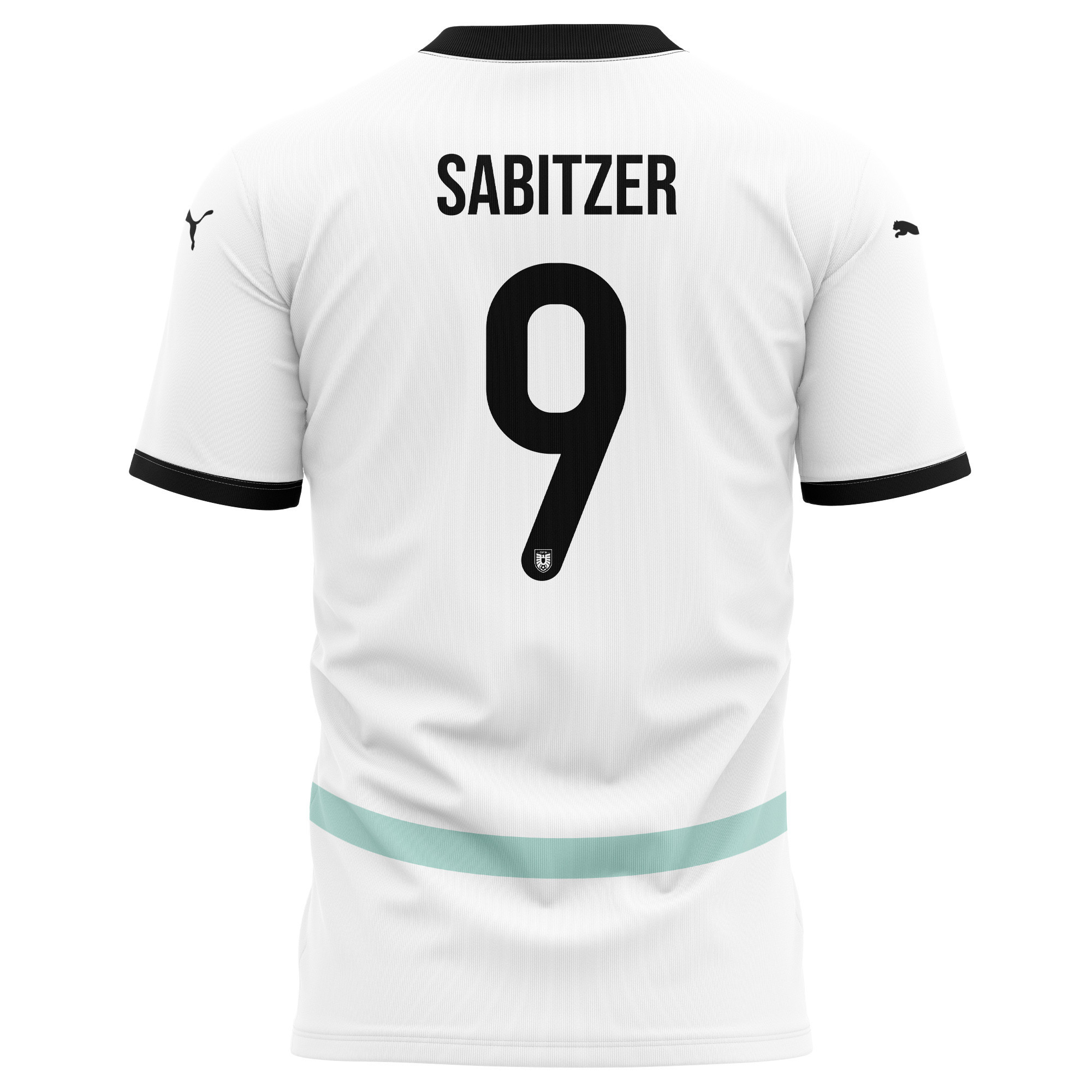 Marcel Sabitzer 9 Austria National Team 2024/25 Away Kits AOP T-shirt - White