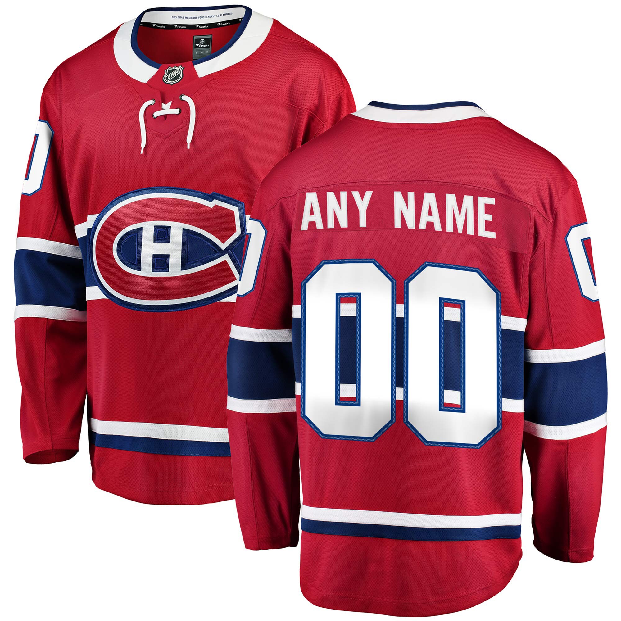 Montreal Canadiens Fanatics Home Breakaway Custom Jersey - Red