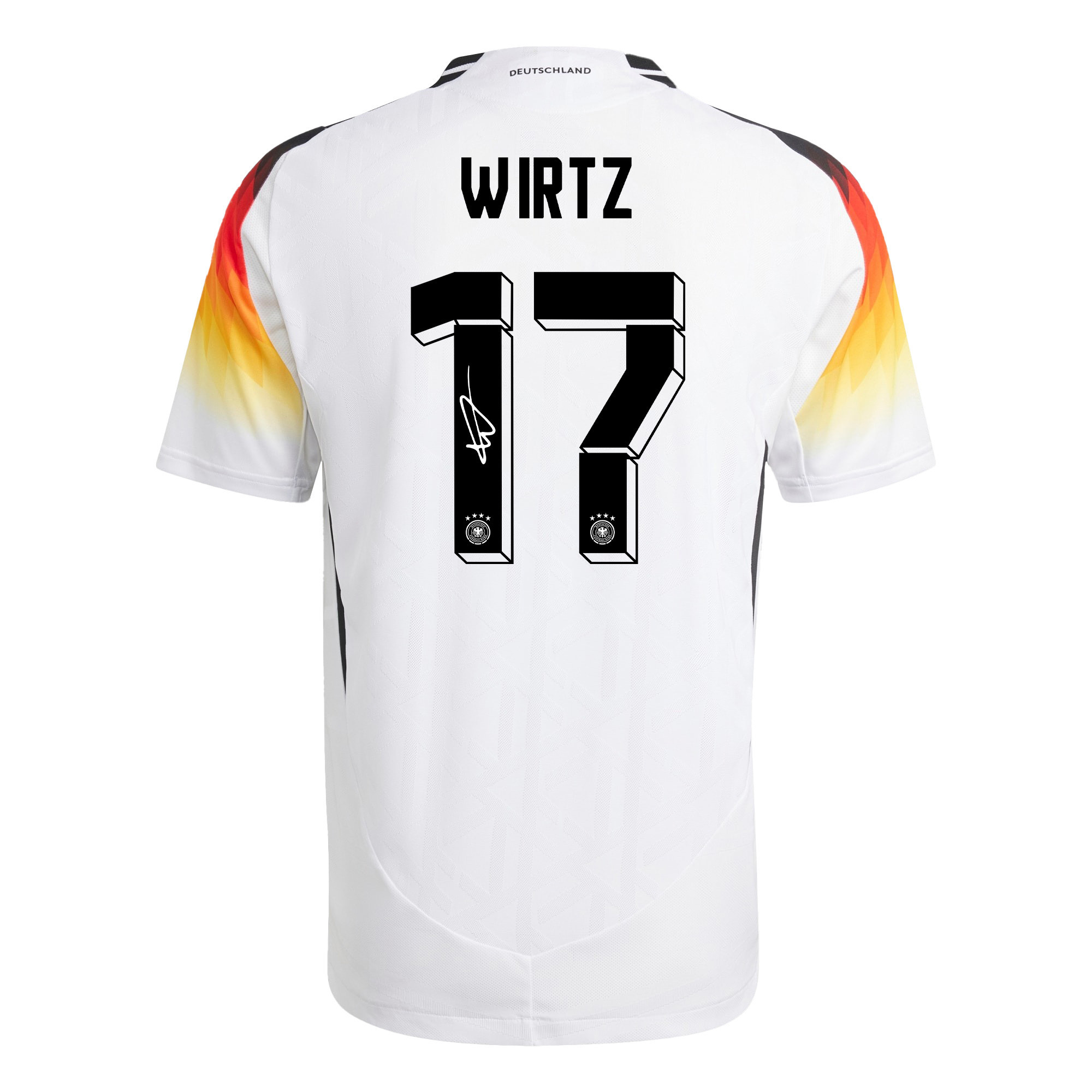 Florian Wirtz 17 Signed Germany National Team 2024/25 Home Jersey Autographed - Men
