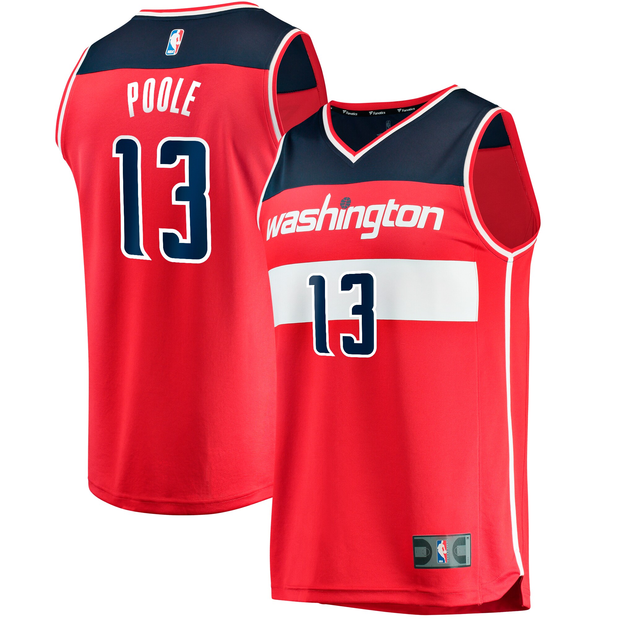 Jordan Poole Washington Wizards Fanatics Youth Fast Break Player Jersey - Icon Edition - Red