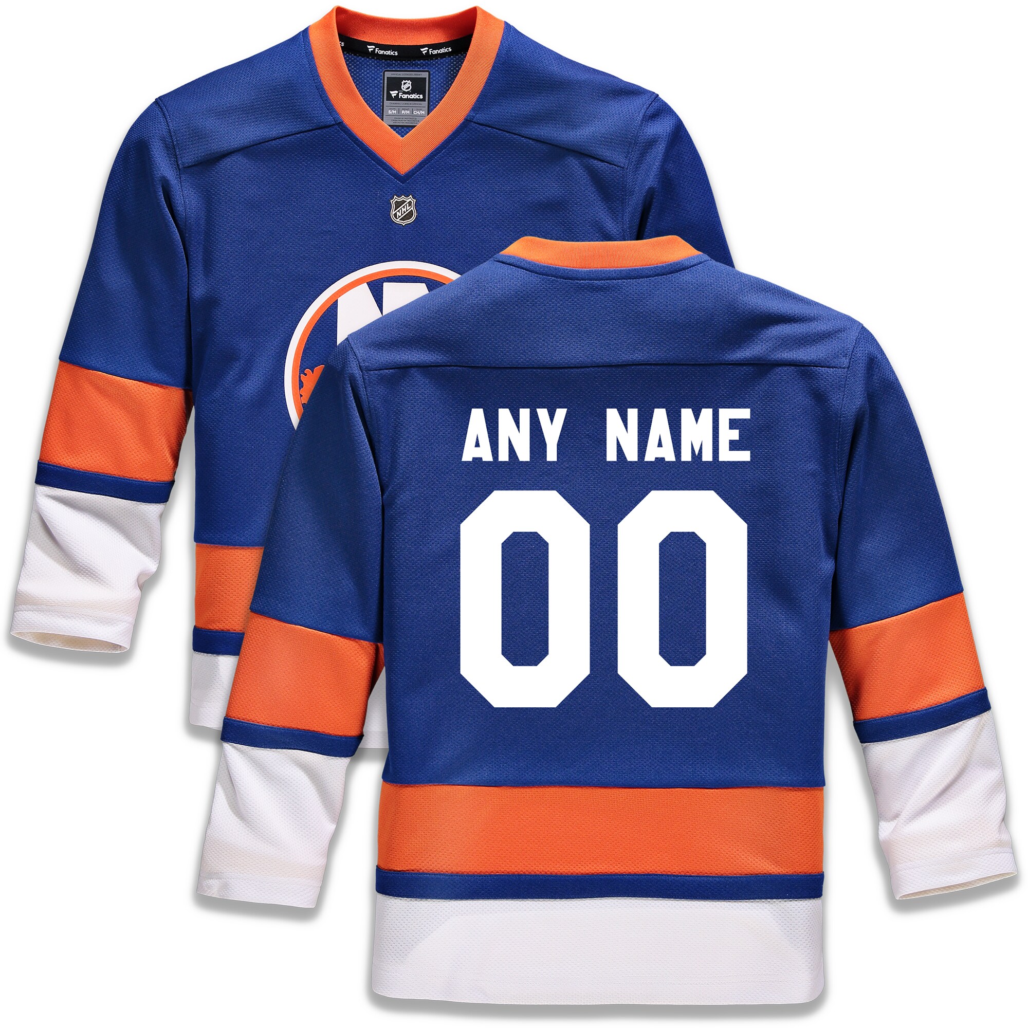 New York Islanders Fanatics Youth Home Replica Custom Jersey - Blue