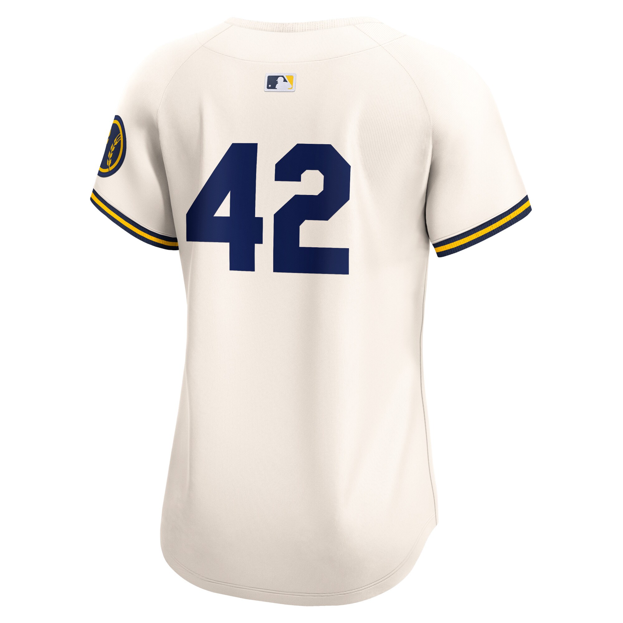 Milwaukee Brewers  Women's 2024 Jackie Robinson Day Home Limited Jersey\u00c2\u00a0\u00e2\u20ac\u201c Cream