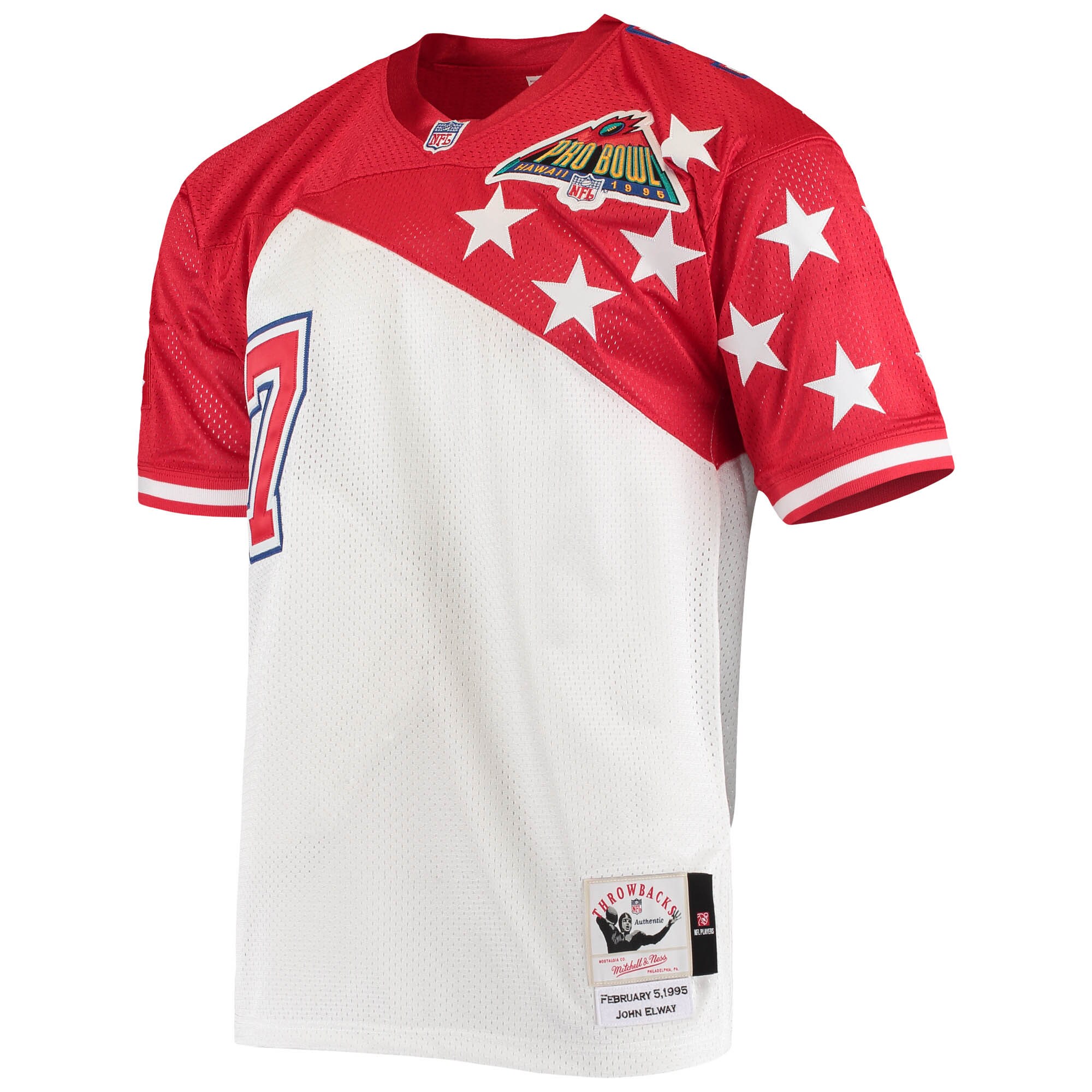 John Elway AFC Mitchell & Ness 1995 Pro Bowl Authentic Jersey - White\/Red
