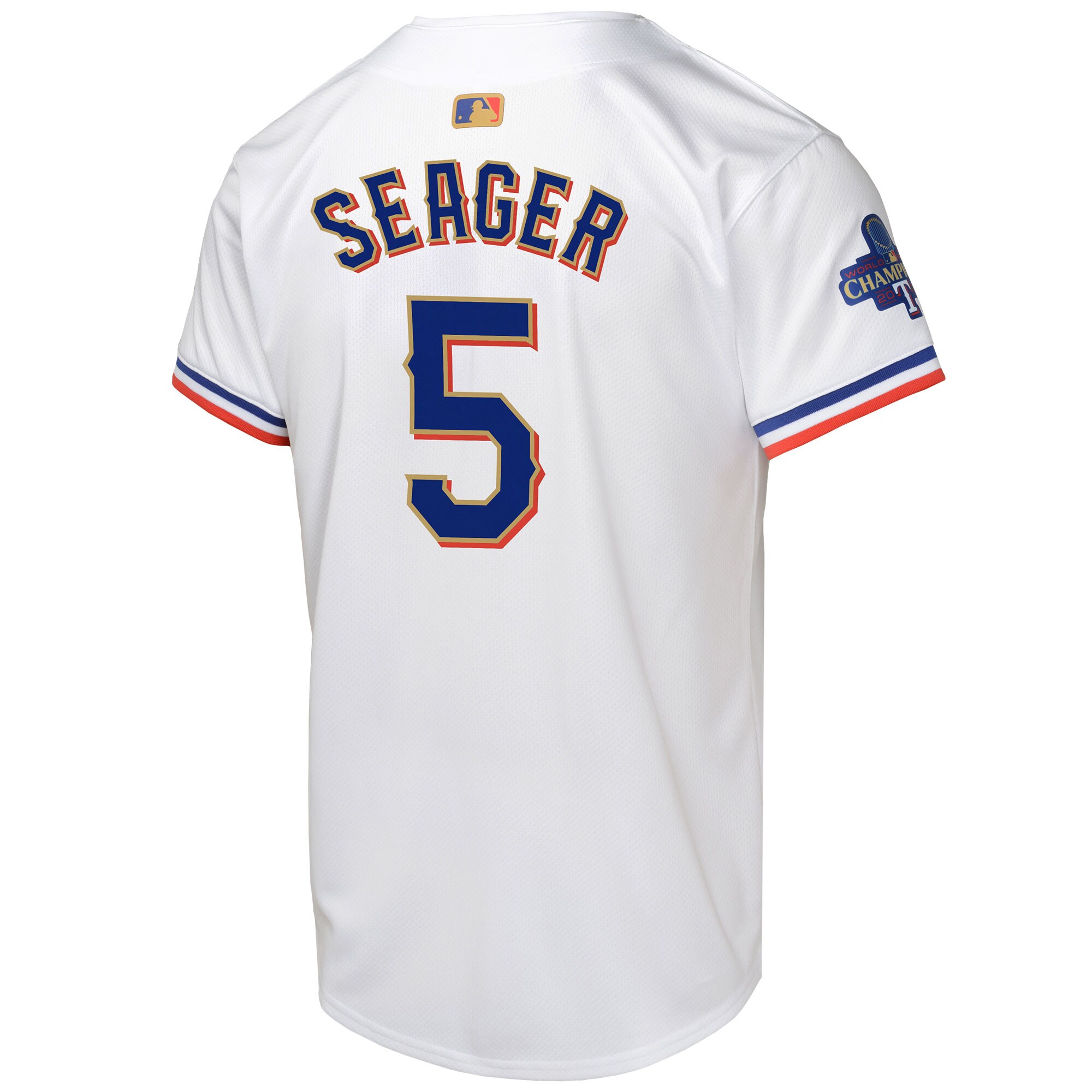 Corey Seager Texas Rangers  Youth 2024 Gold Collection Limited Player Jersey\u00c2\u00a0\u00e2\u20ac\u201c White