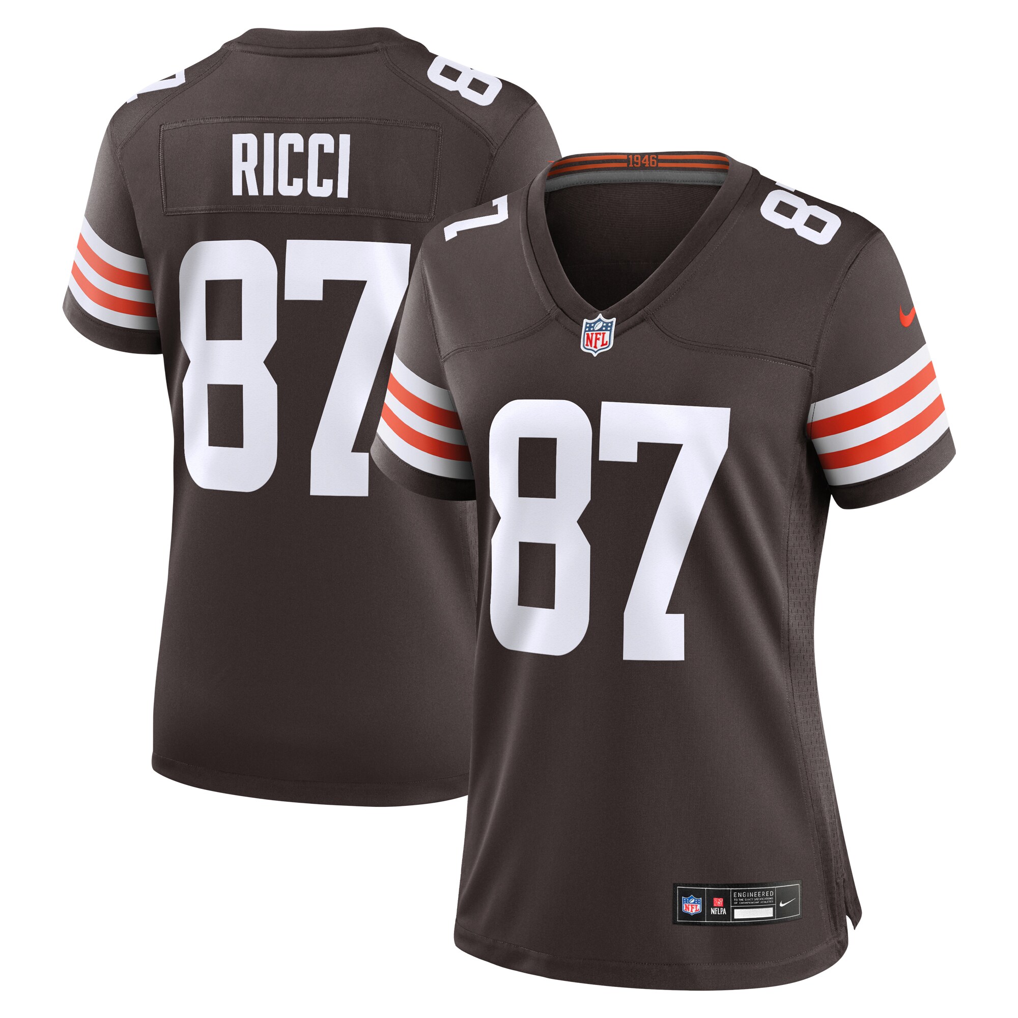 Giovanni Ricci Cleveland Browns  Women's  Game Jersey -  Brown