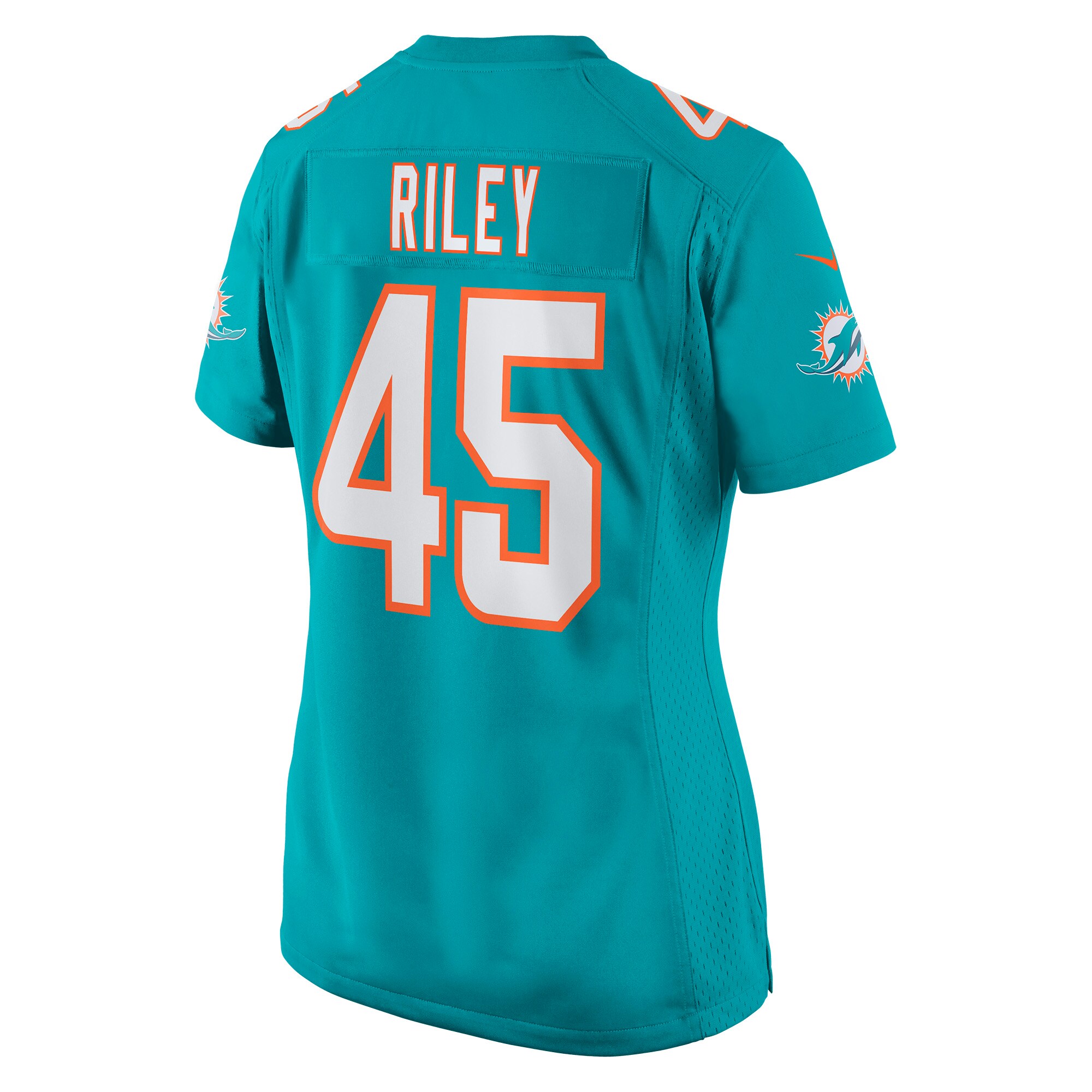 Duke Riley Miami Dolphins  Women's Game Jersey - Aqua