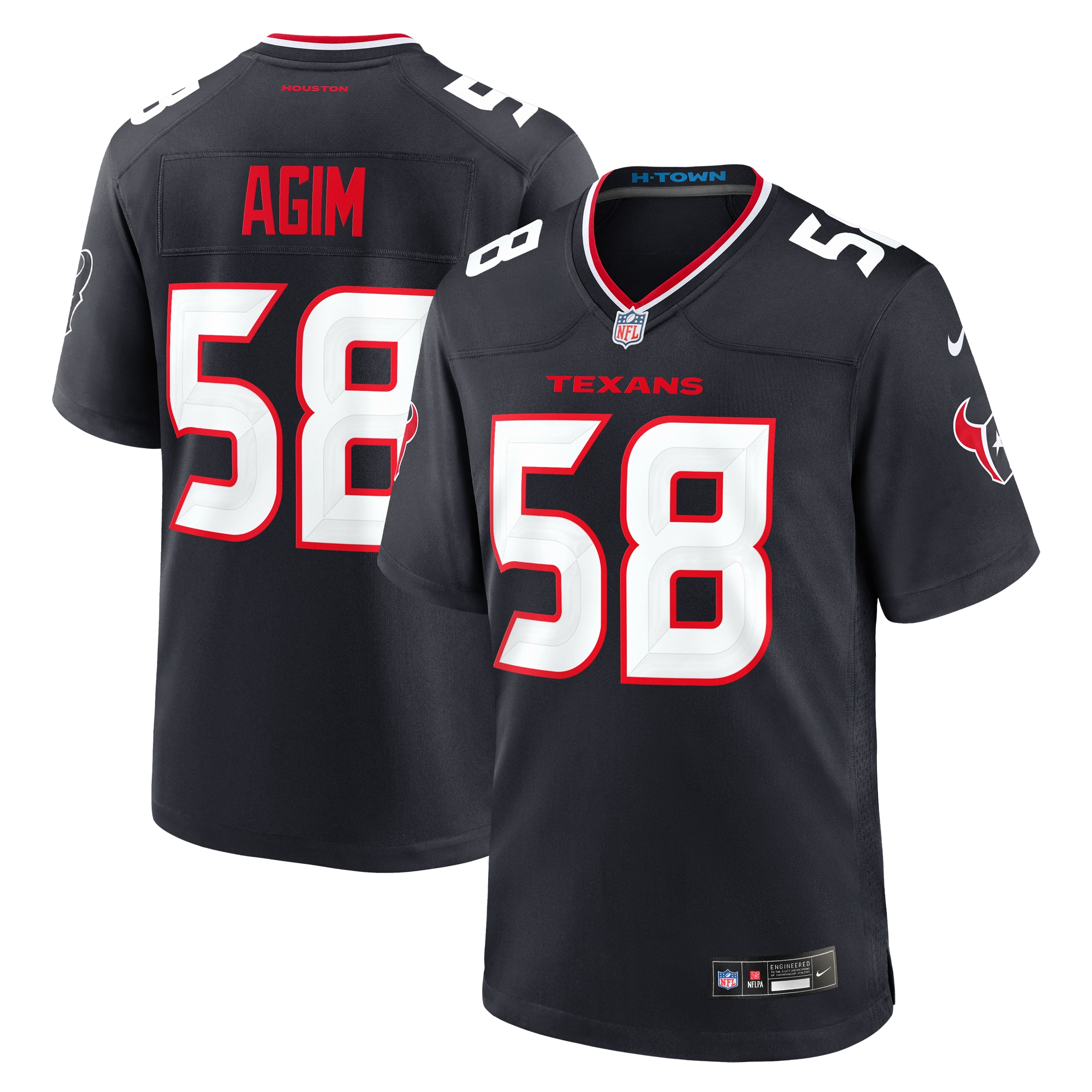 McTelvin Agim Houston Texans  Team Game Jersey -  Navy