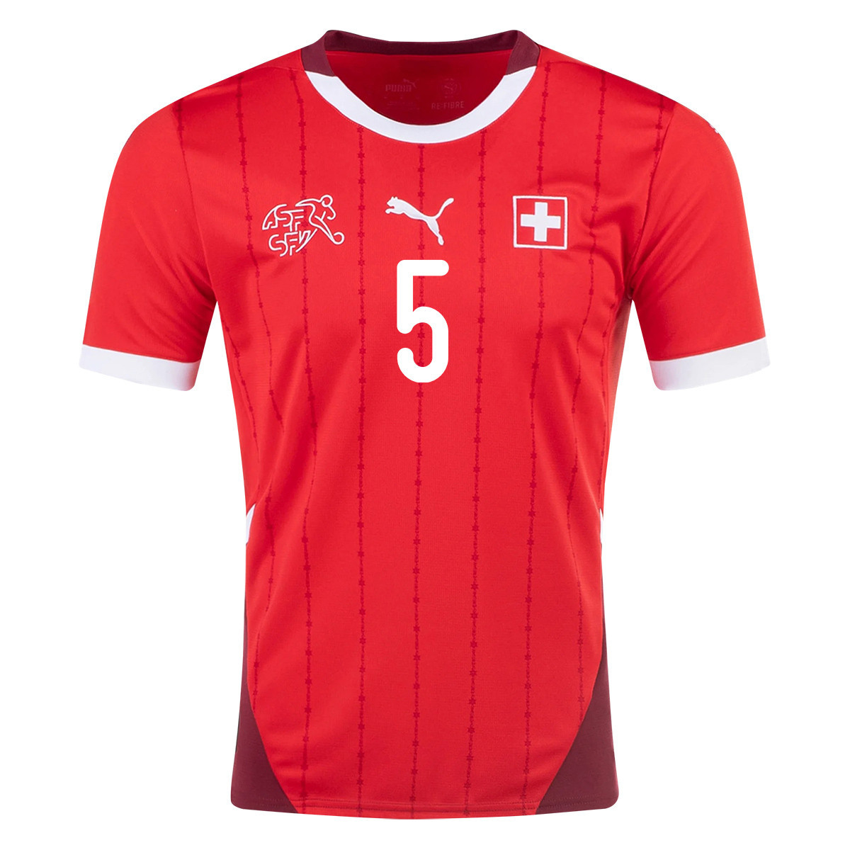 Manuel Akanji 5 Switzerland National Team 2024/25 Home Men Jersey - Red