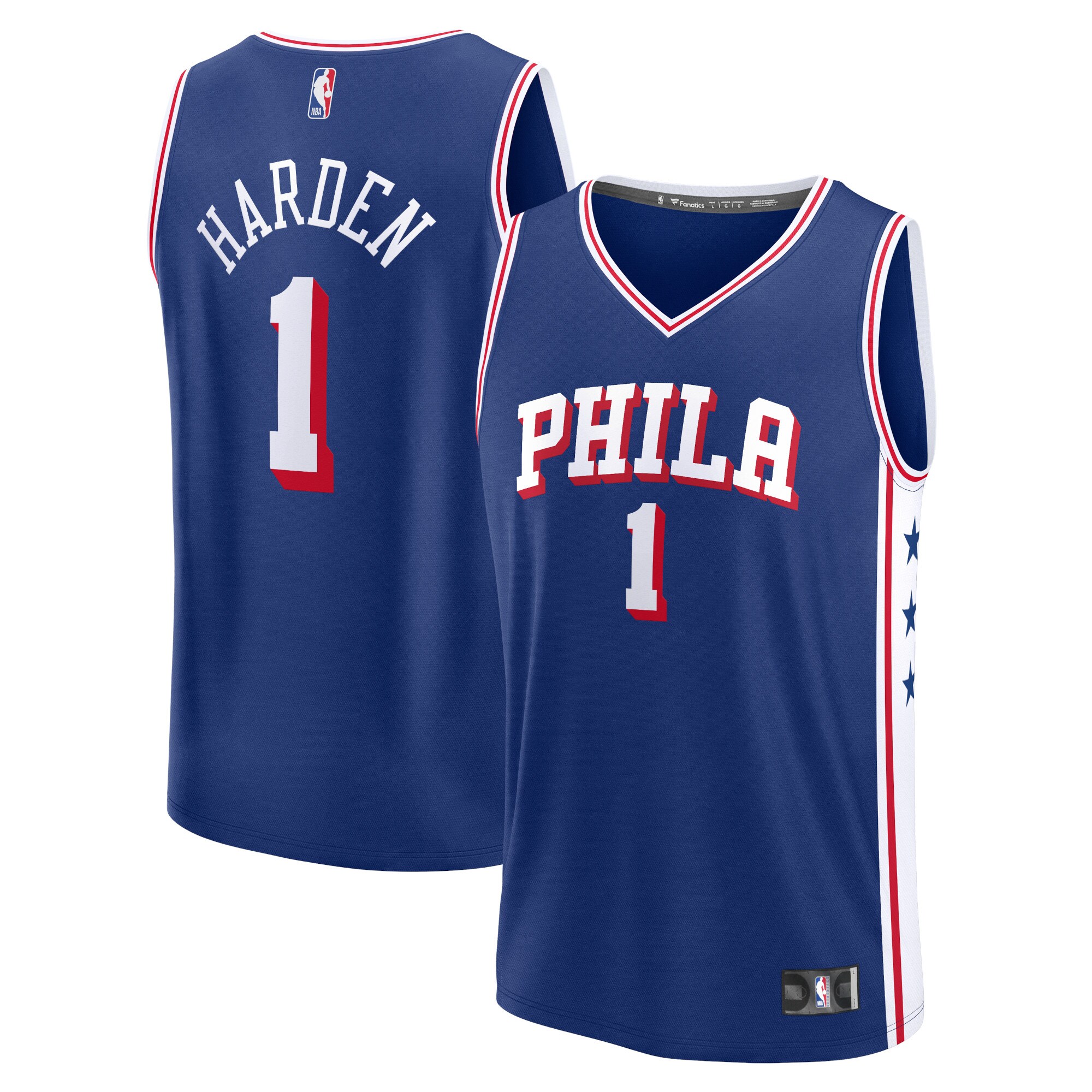 James Harden Philadelphia 76ers Fanatics Fast Break Replica Jersey - Icon Edition - Royal