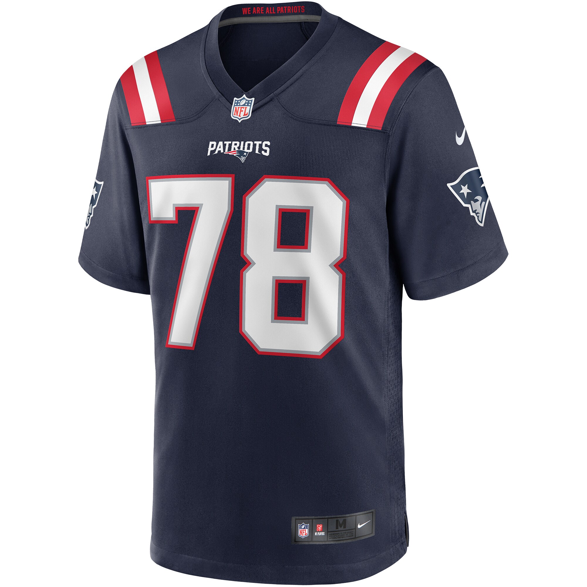 Bruce Armstrong New England Patriots  Game Retired Player Jersey - Navy