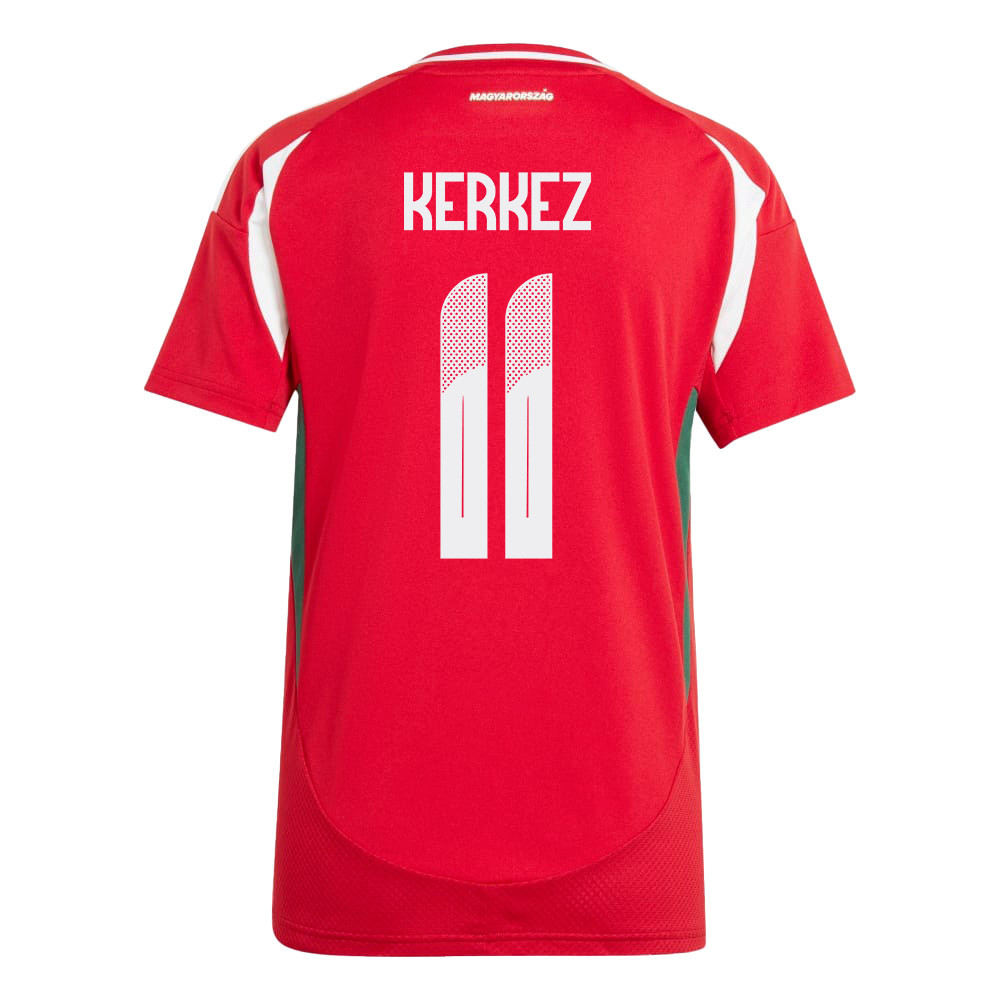 Milos Kerkez 11 Hungary National Team 2024/25 Home WOMEN Jersey - Red